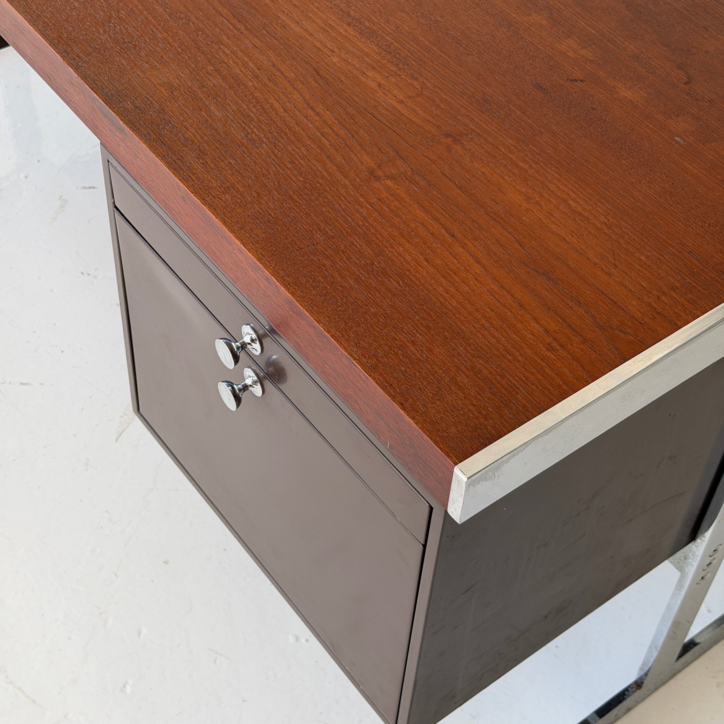 Wood + Metal Mid-Century Industrial Desk