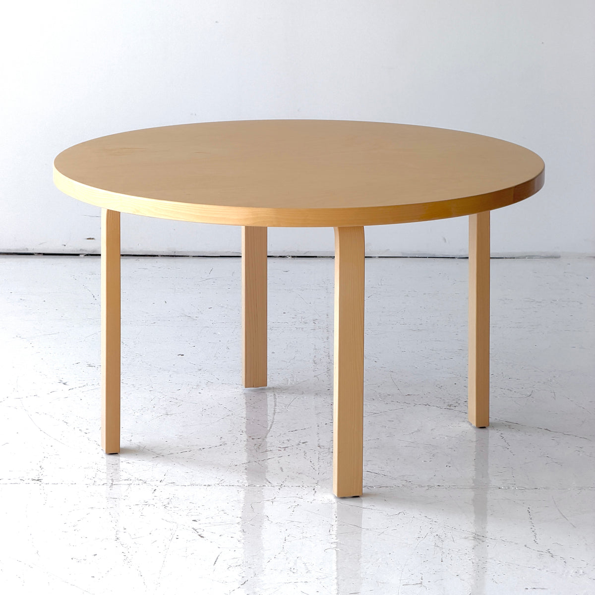 Circular Birch Dining Table by Alvar Aalto for Artek