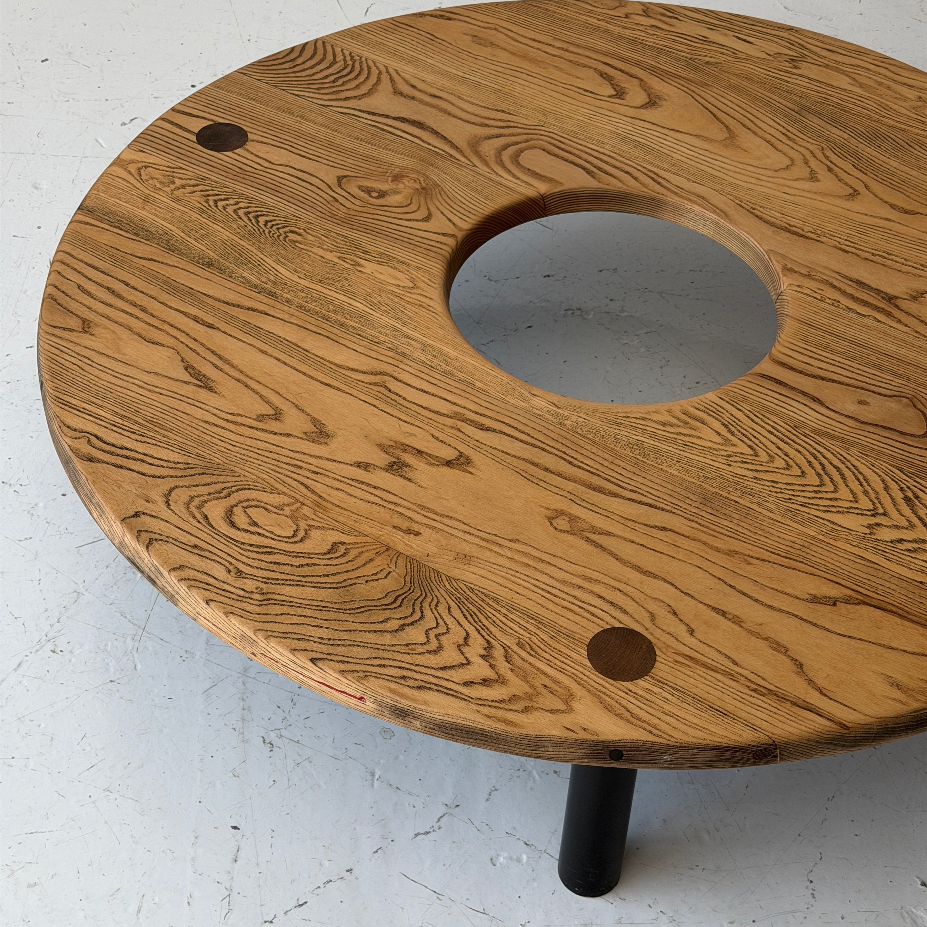 Studio Made Oak Circular Cut Out Coffee Table
