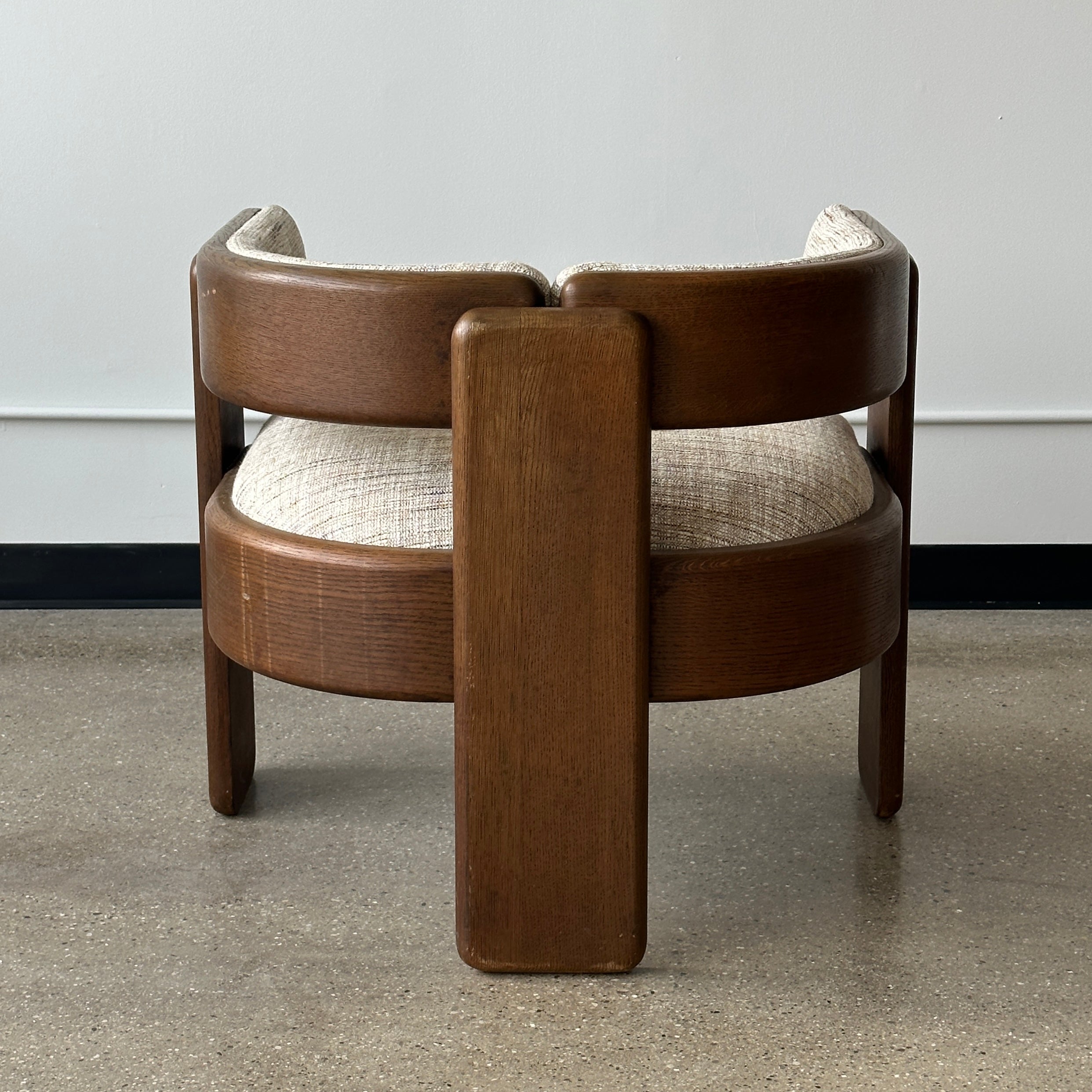 Chunky Oak Lounge Chair by Jens Risom for Marble Furniture