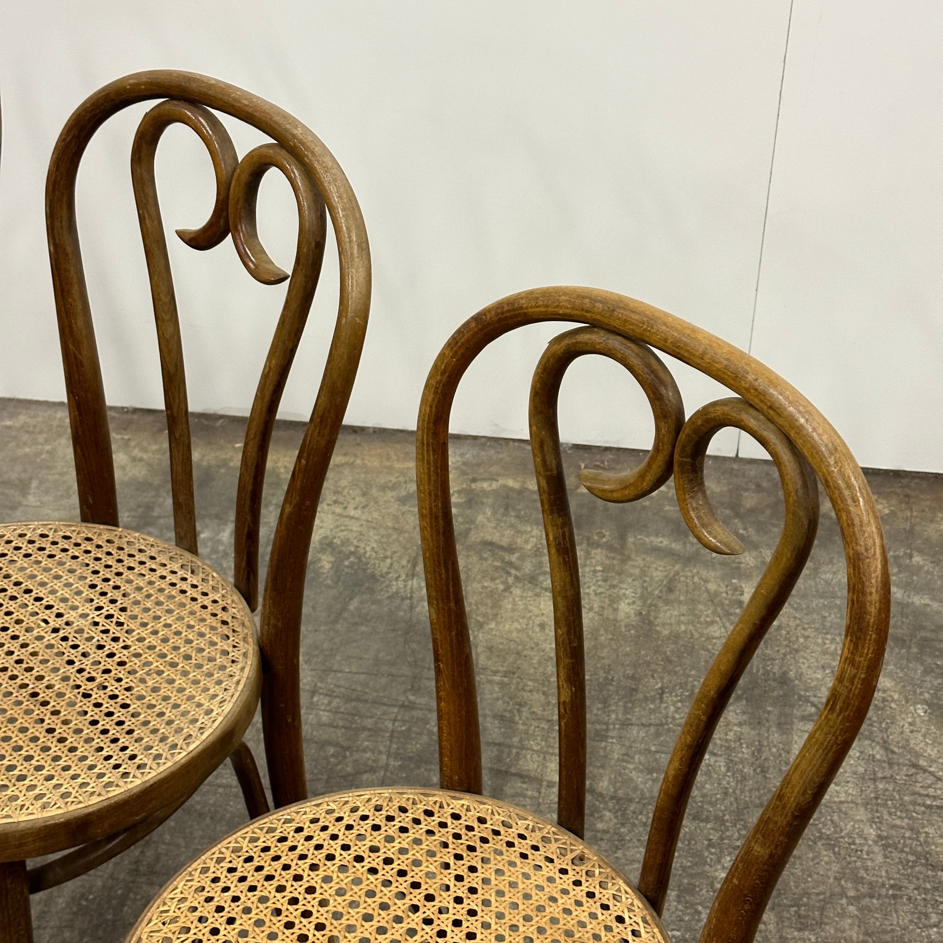 Bentwood Cane Soda Fountain Chairs