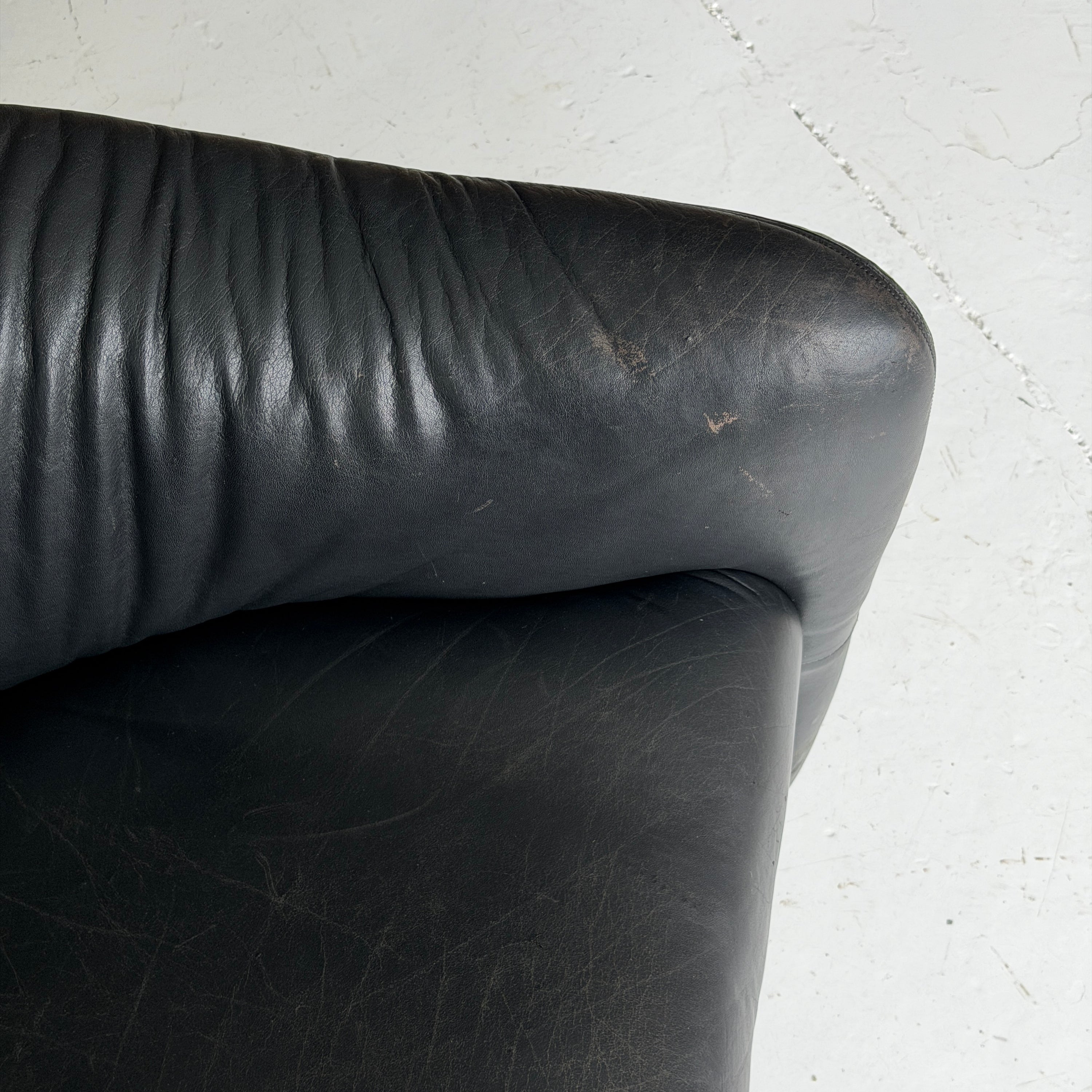 Chubby Leather Lounge Chairs by Jules Heumann for Metropolitan
