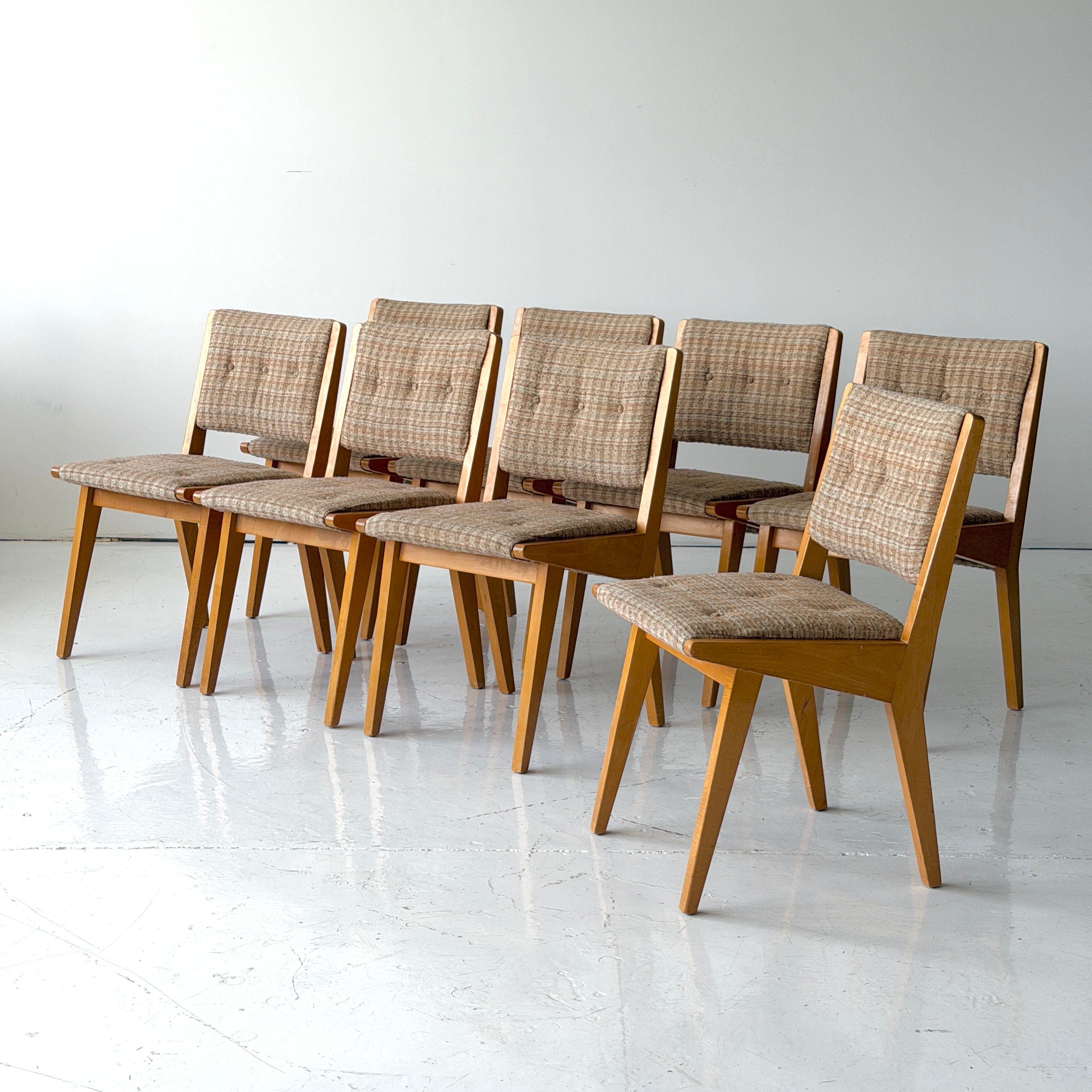 Wood Dining Chairs by Jens Risom for Knoll