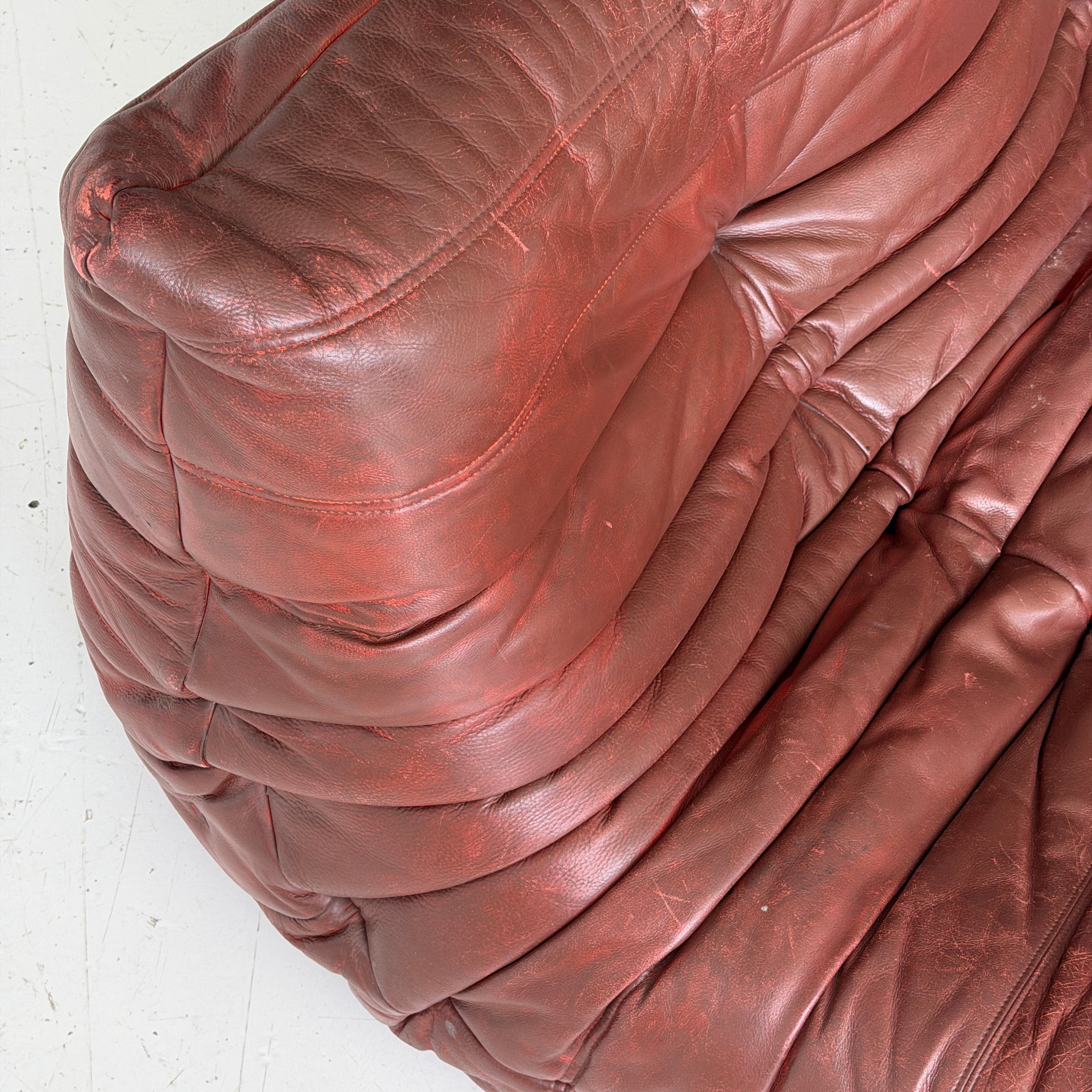 Leather Togo Loveseat by Michel Ducaroy for Ligne Roset