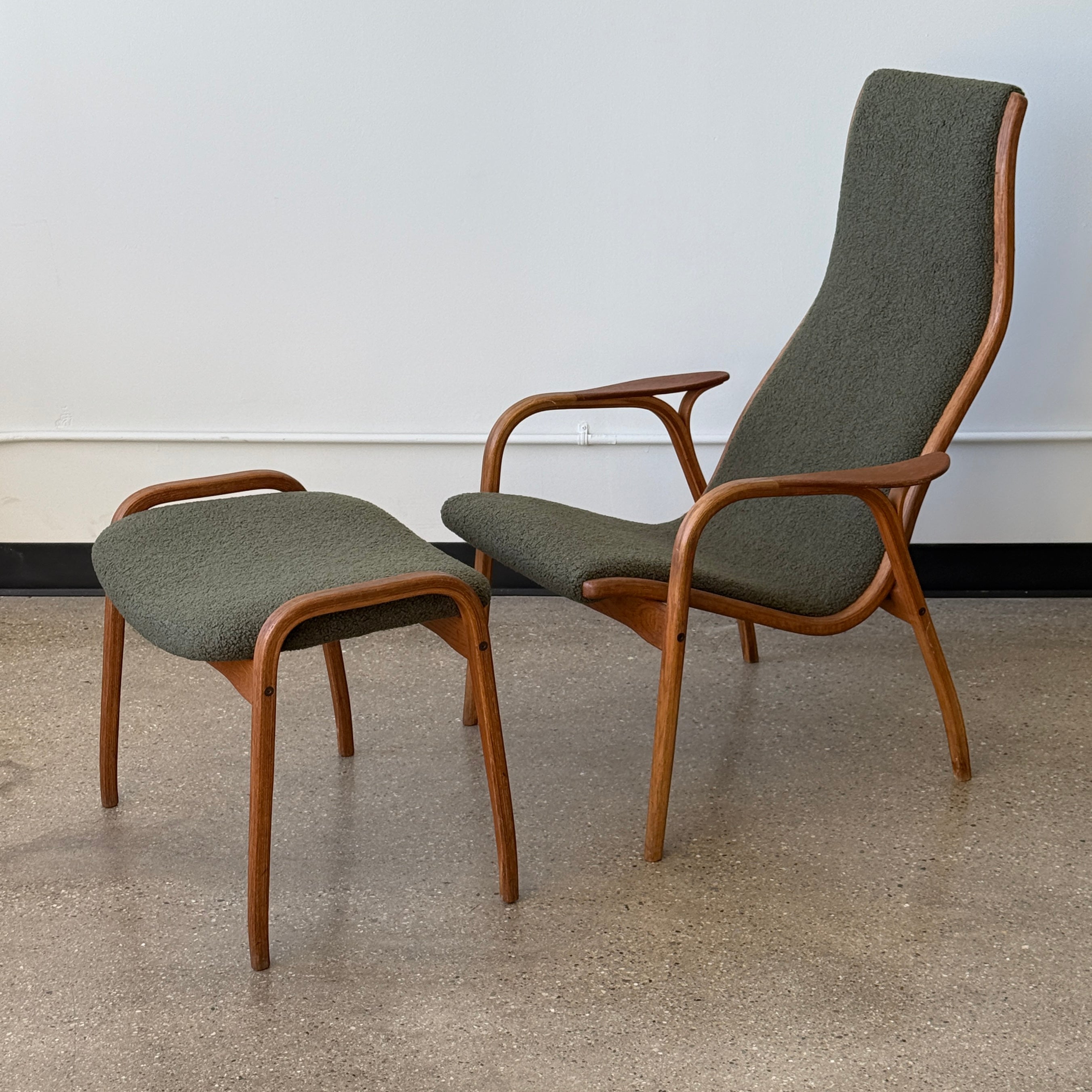 Lamino Chair + Ottoman by Yngve Ekström for Swedese