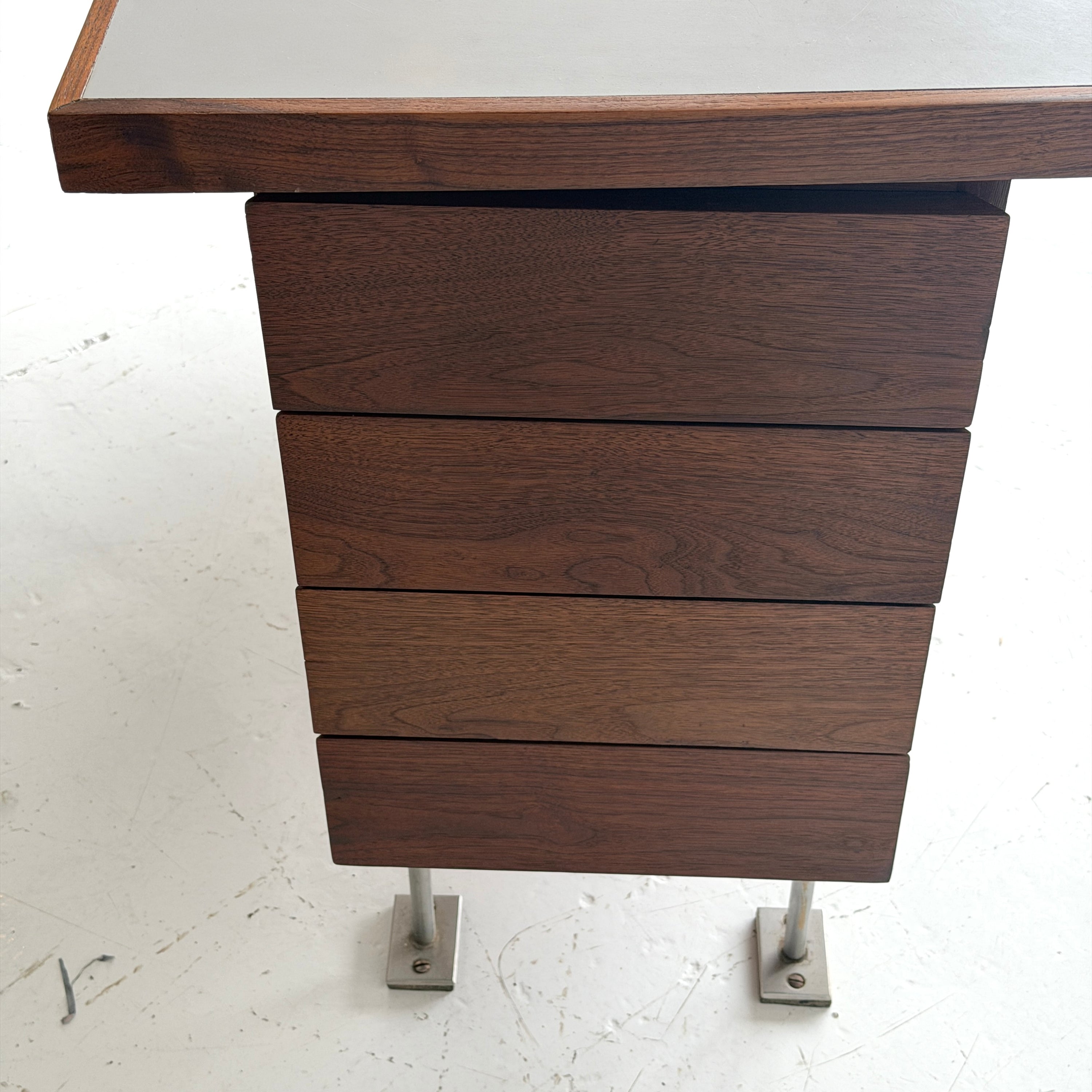 Two Sided Executive Walnut Desk