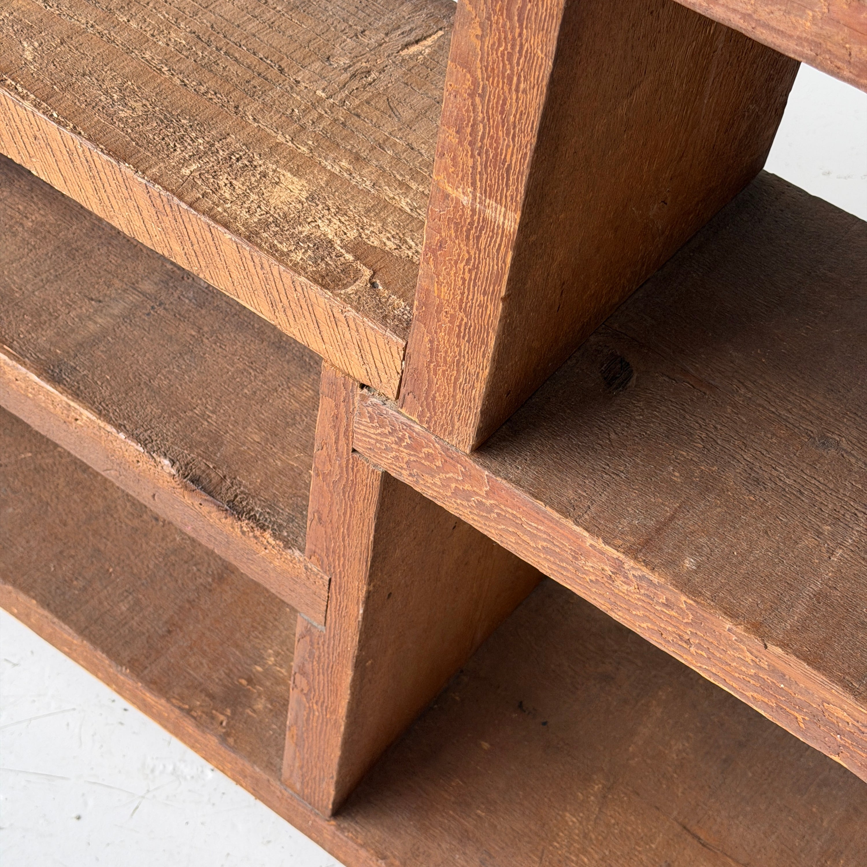 Primitive Wood Bookshelf/Credenza