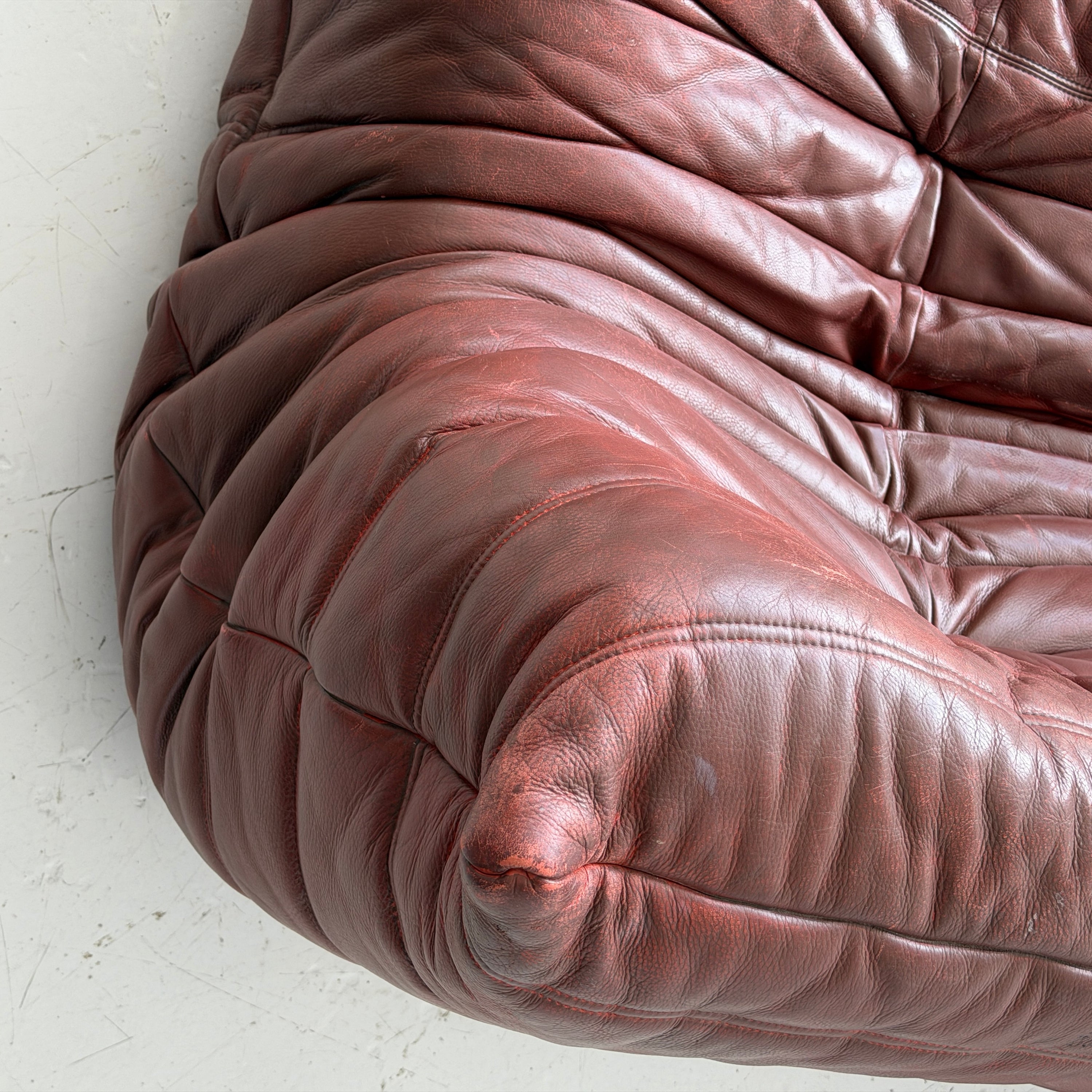 Leather Togo Loveseat by Michel Ducaroy for Ligne Roset