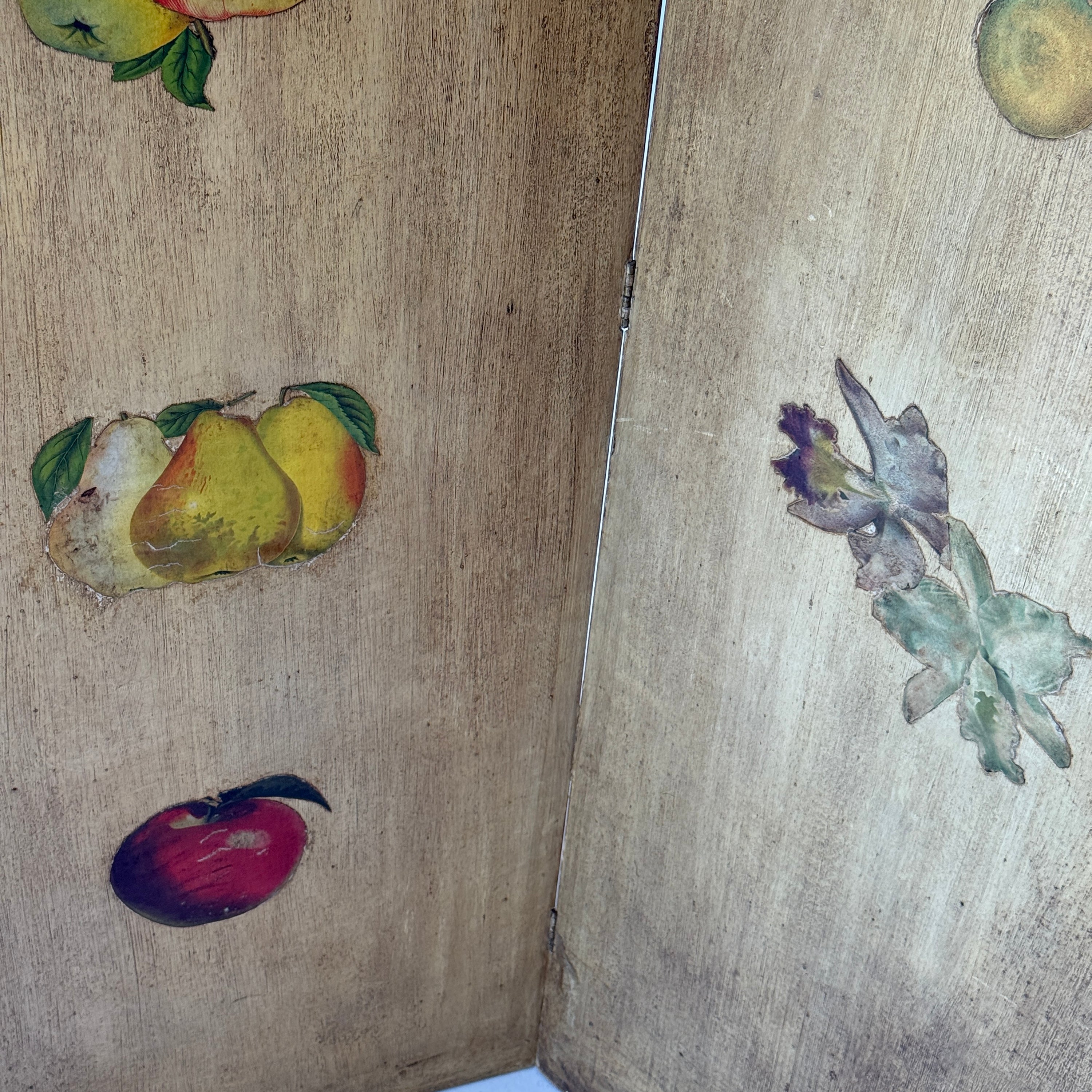 Primitive Folk Art Folding Screen