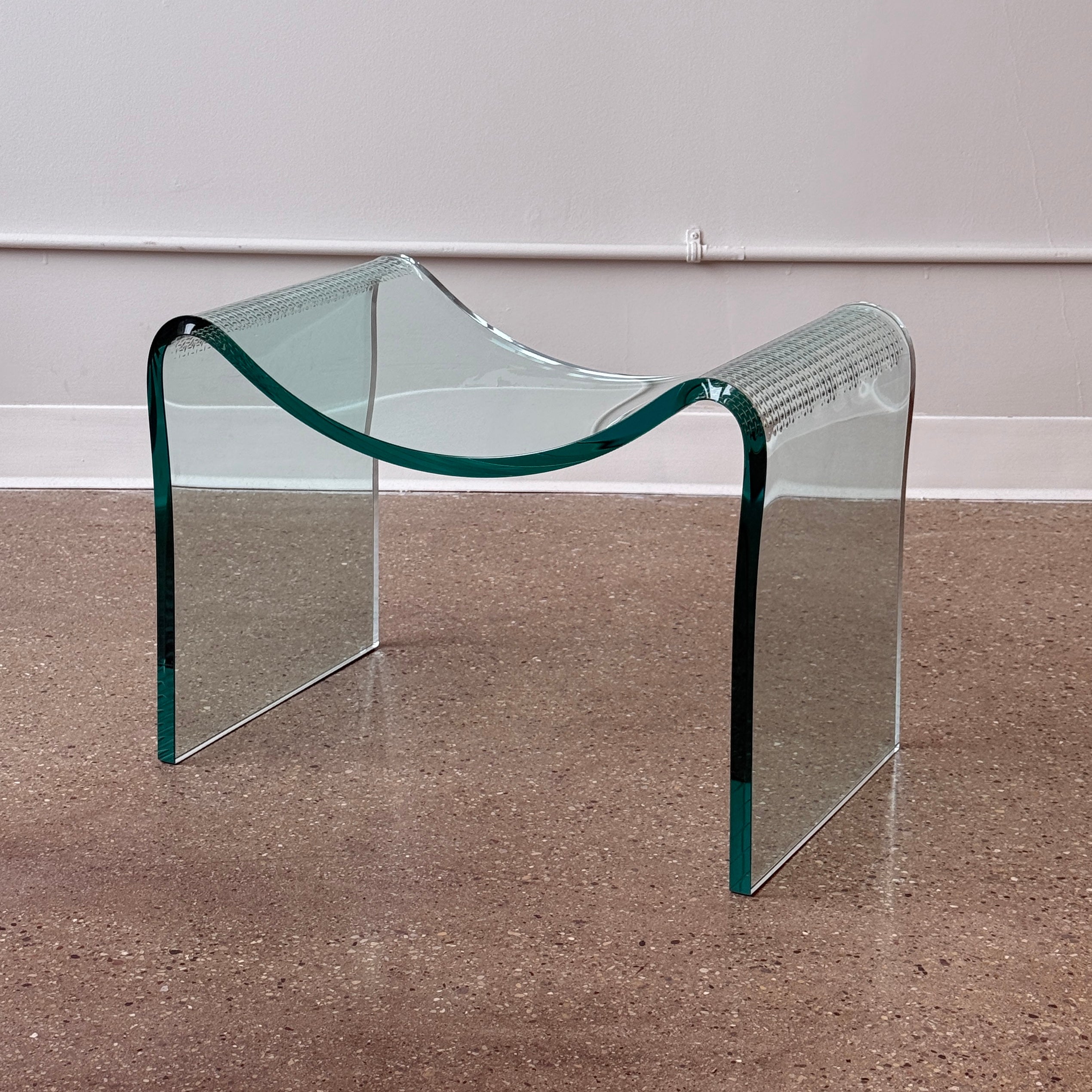 Glass Wave Stool by Laurel Fyfe