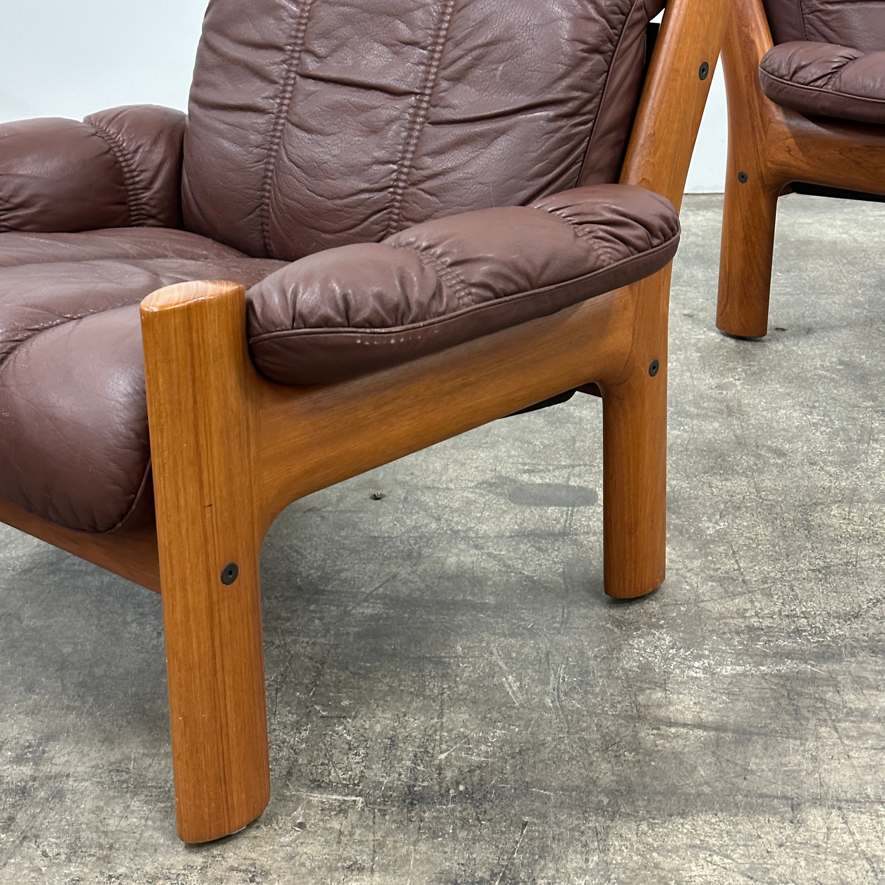 Leather Montana Chairs by Ekornes