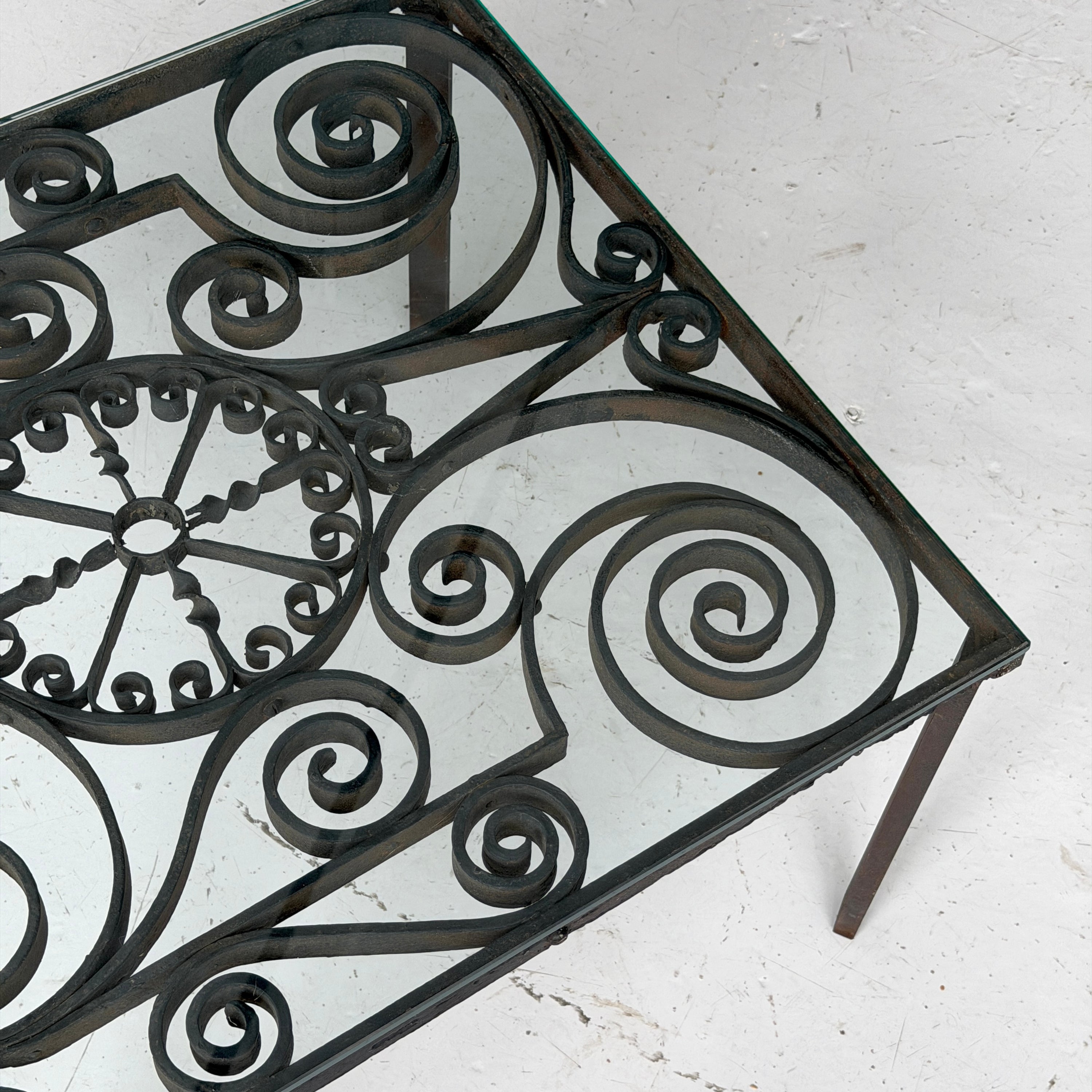 French Wrought Iron Forged Coffee Table