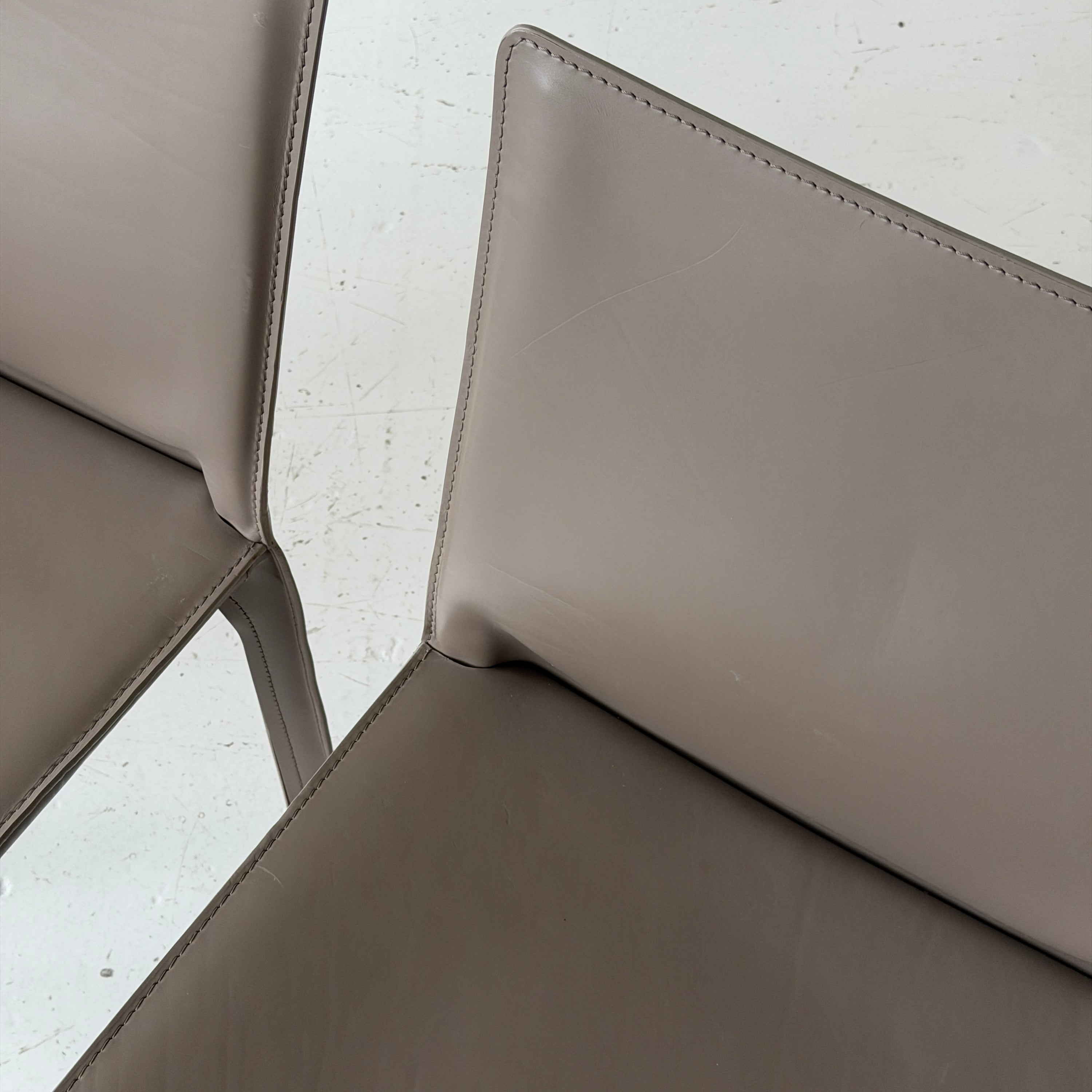 Leather Cab Chairs by Mario Bellini for Cassina