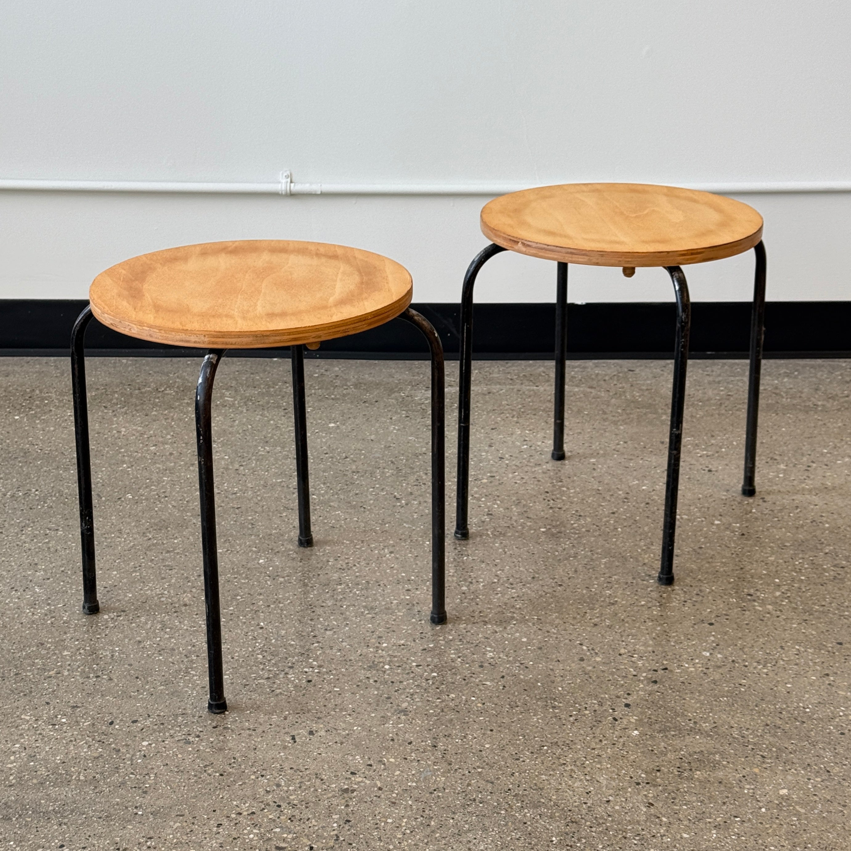 Danish Wooden Stacking Stools