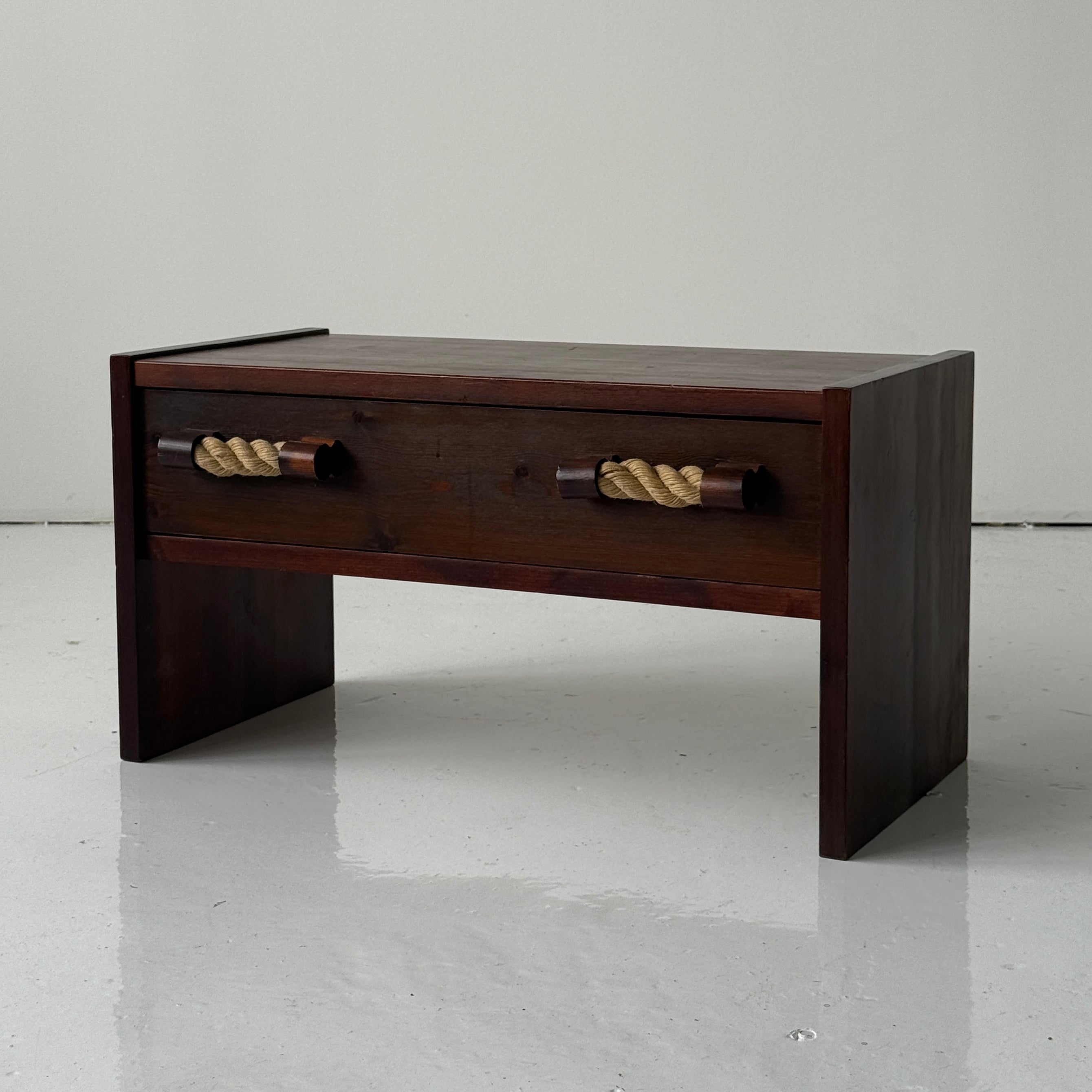 Swedish Pine Dark Rope Low Chest