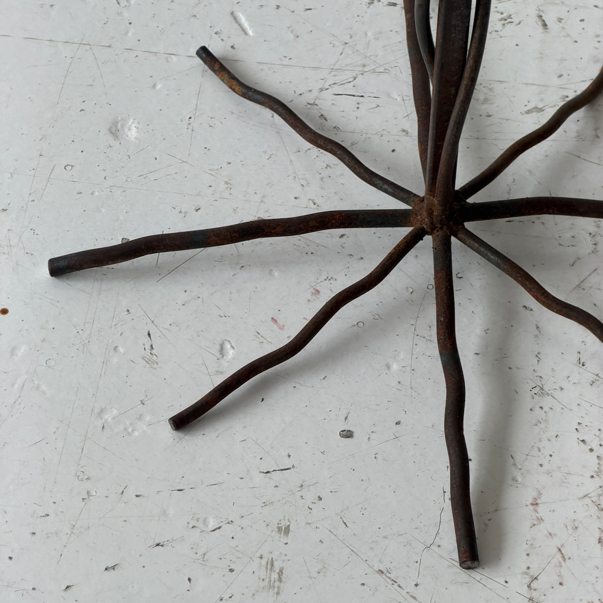 Studio Made Brutalist Metal + Stone Side Table
