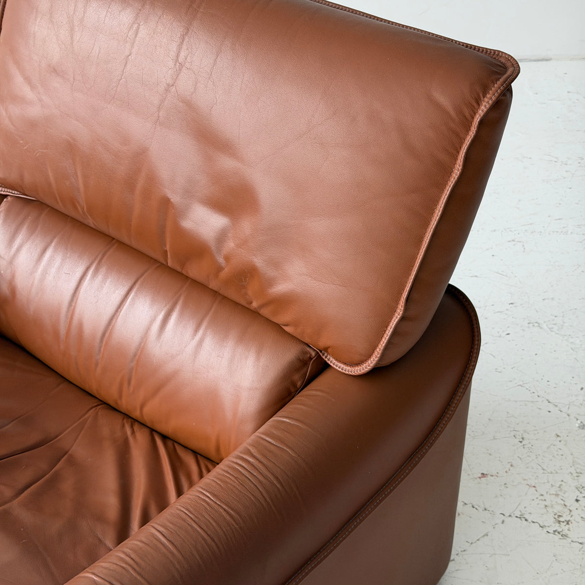 Italian Full Grain Leather Lounge Chair