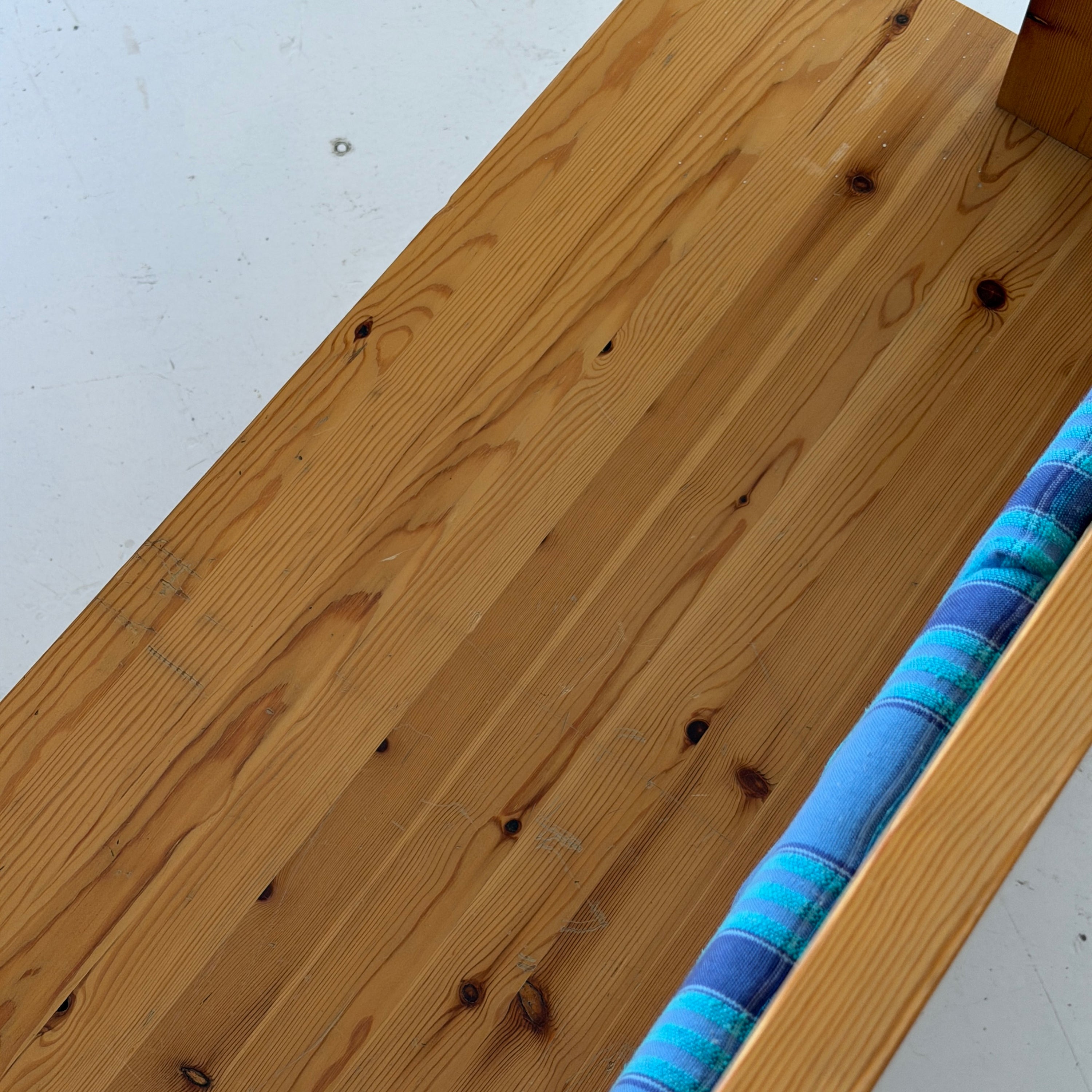 Swedish Pine Upholstered Banquette Benches