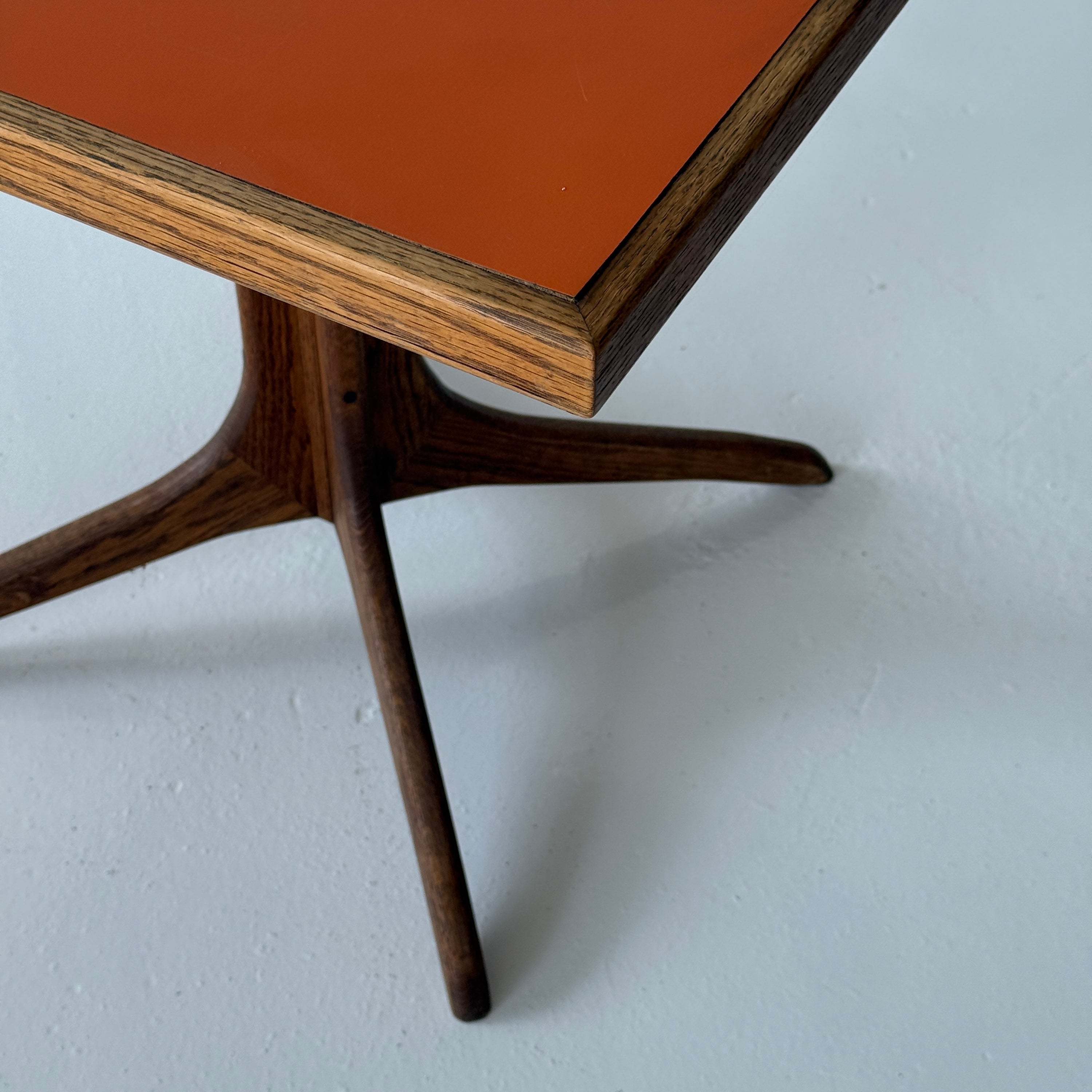 Oak Brutalist Square Dining Table