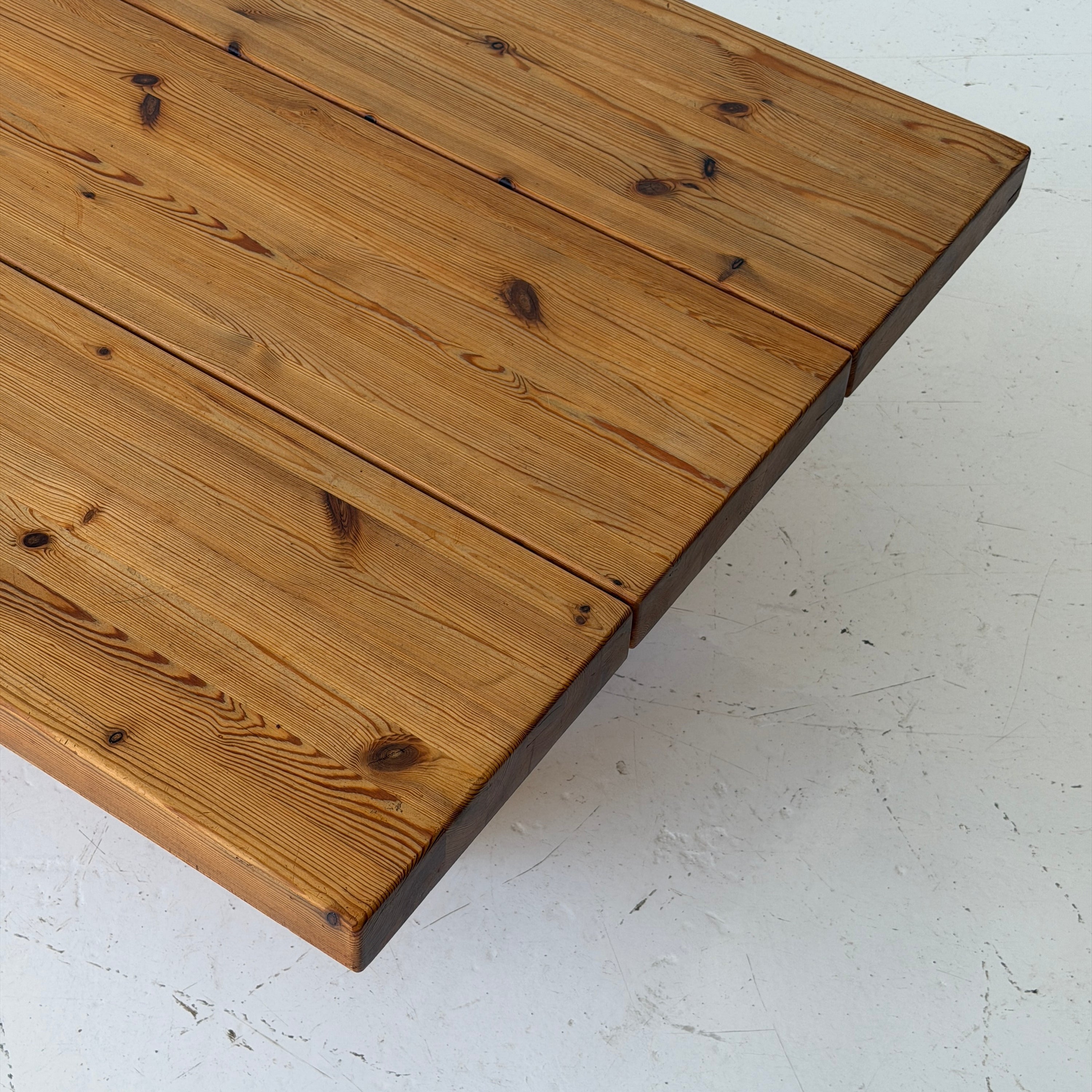 Swedish Chunky Pine Brutalist Coffee Table