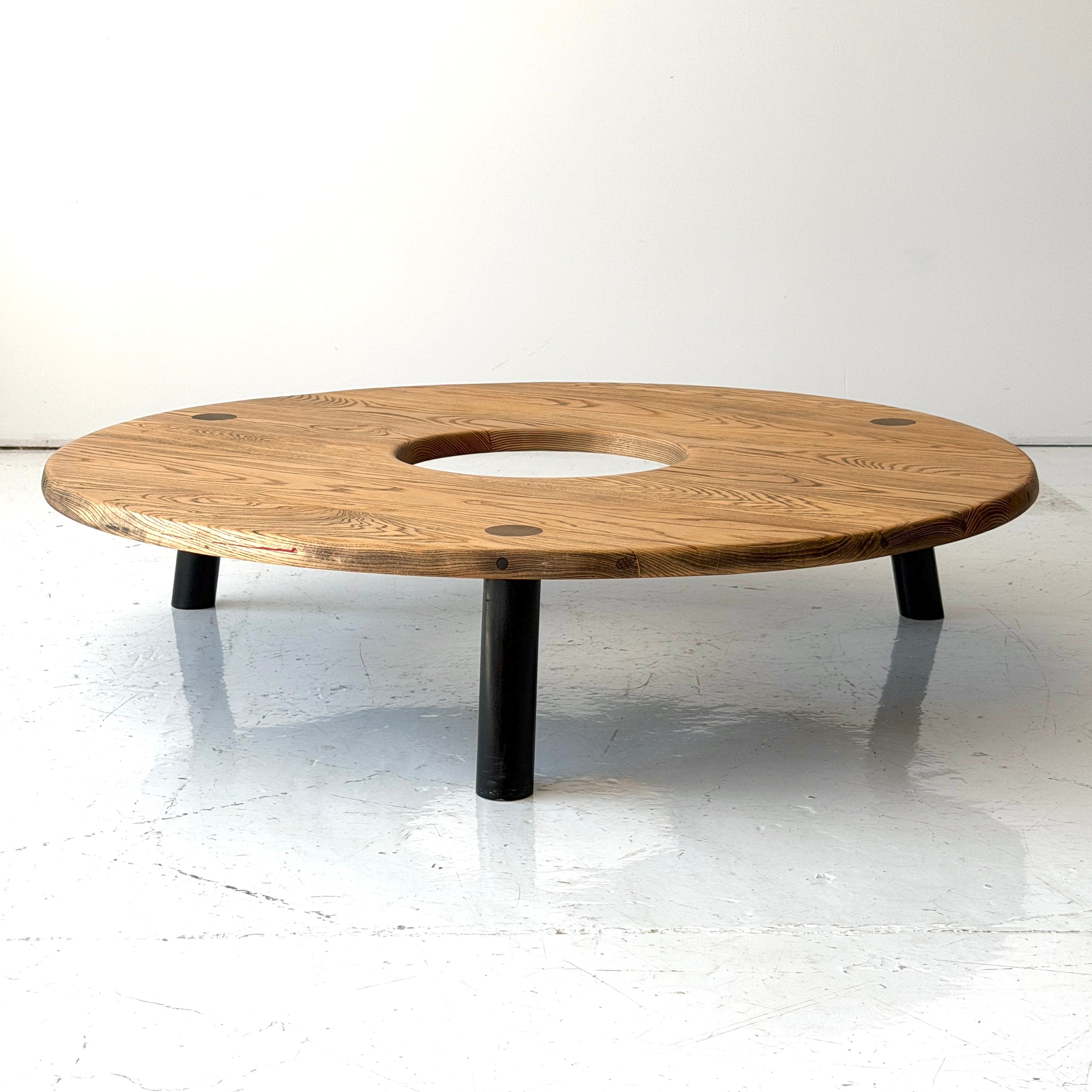 Studio Made Oak Circular Cut Out Coffee Table