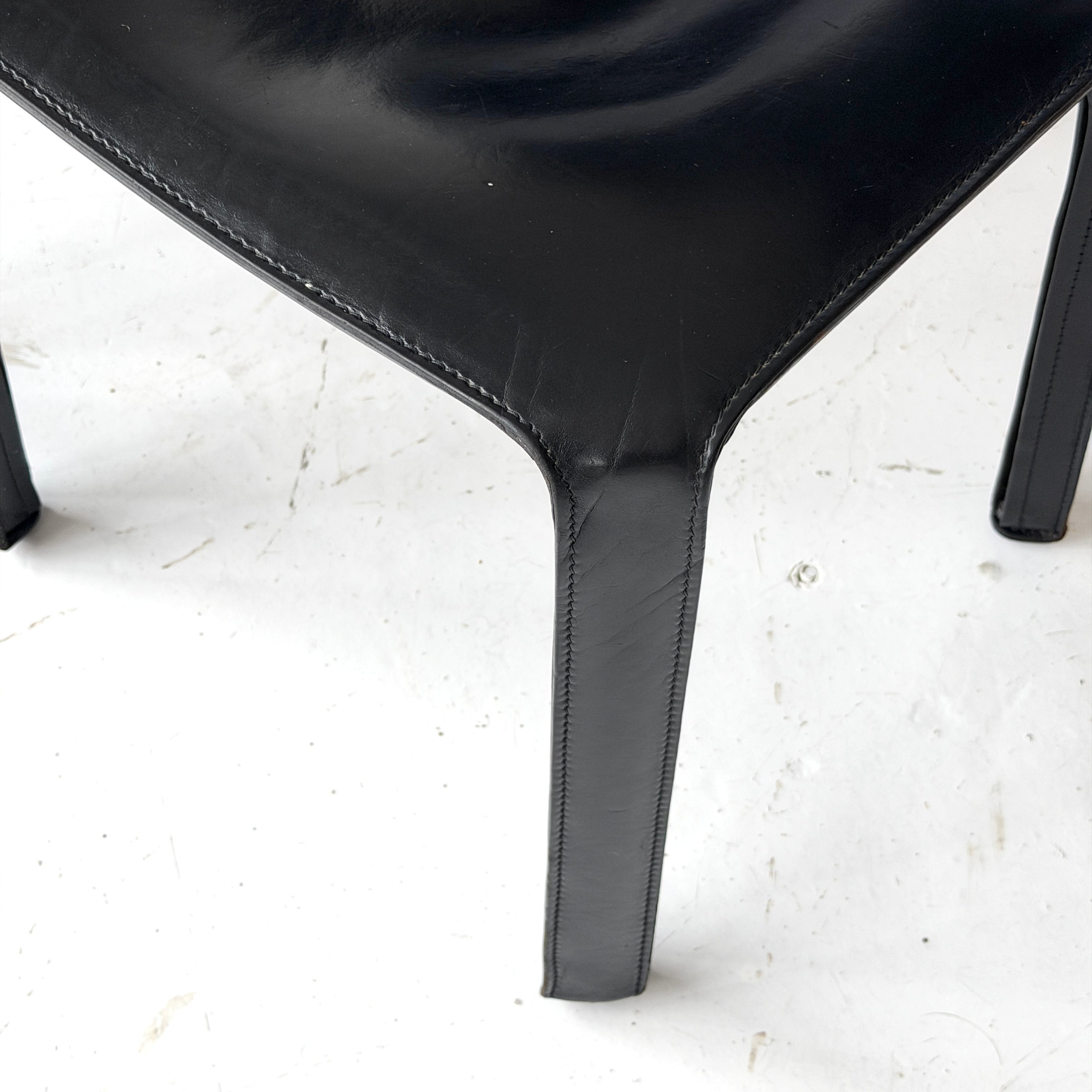 Leather Cab Chairs by Mario Bellini for Cassina