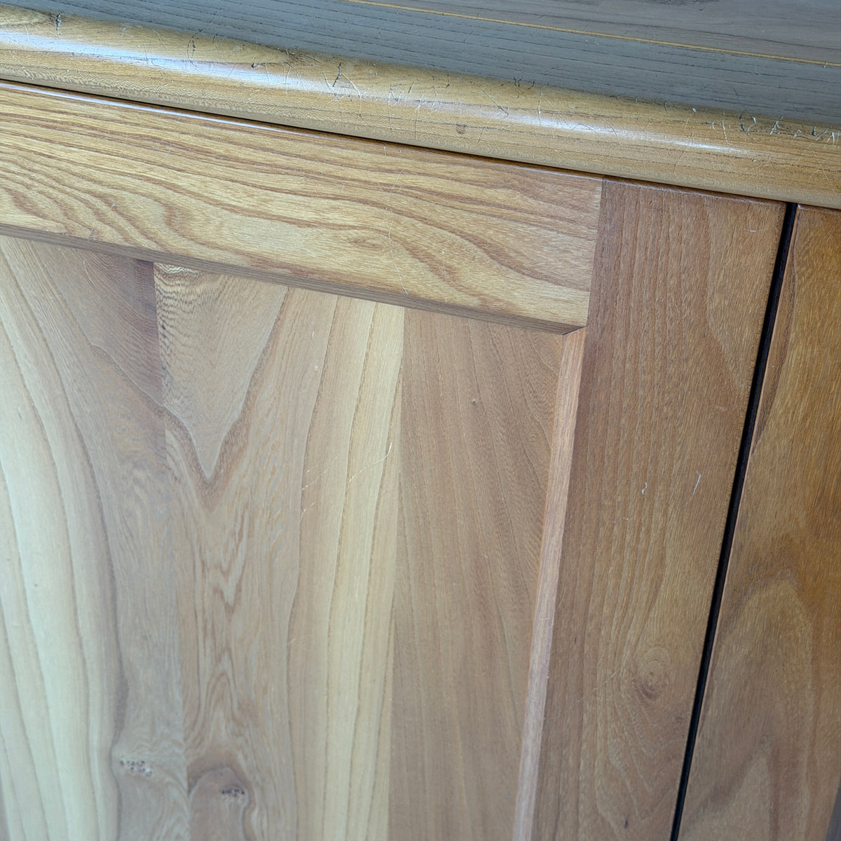 Belgian Monumental Blonde Wood Credenza