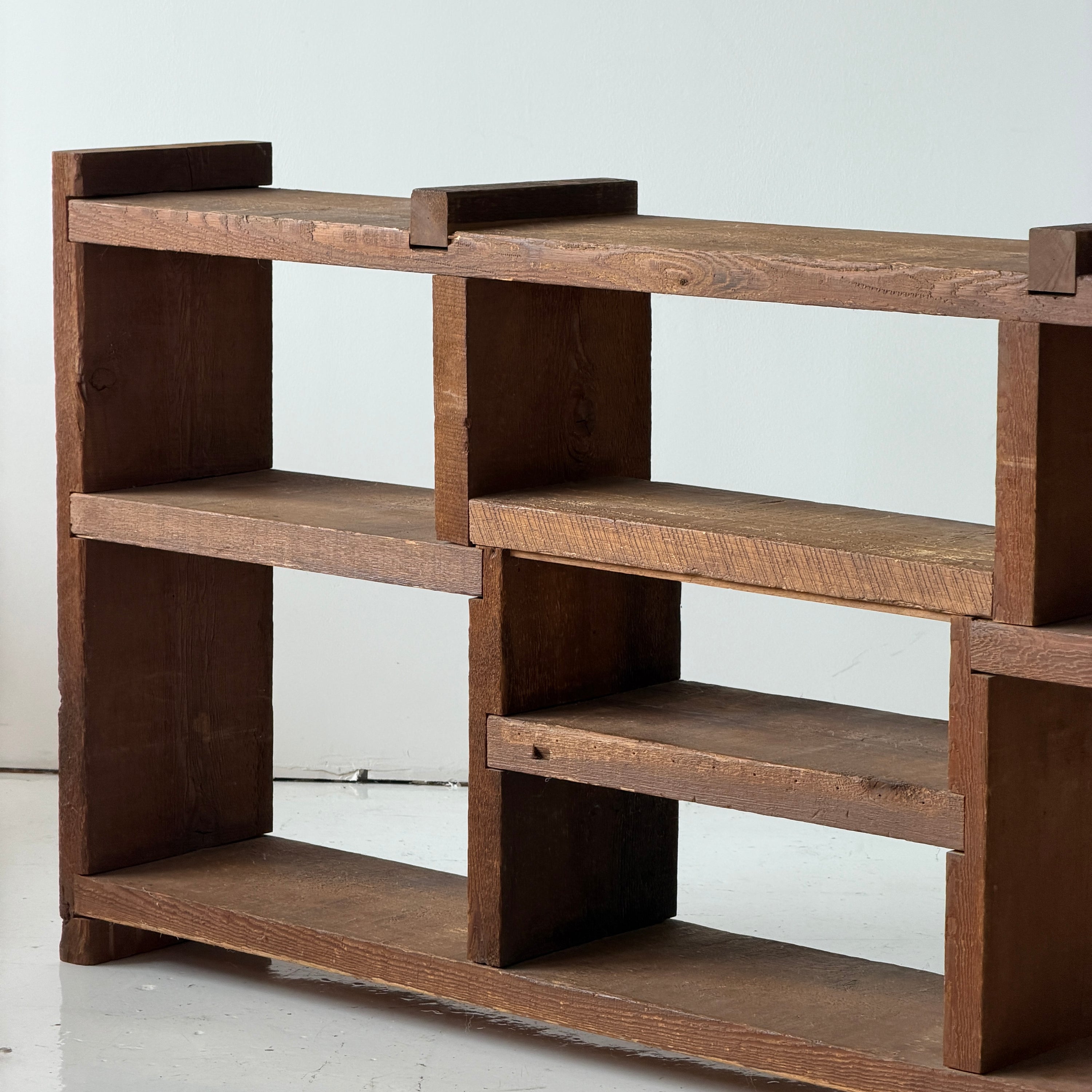 Primitive Wood Bookshelf/Credenza