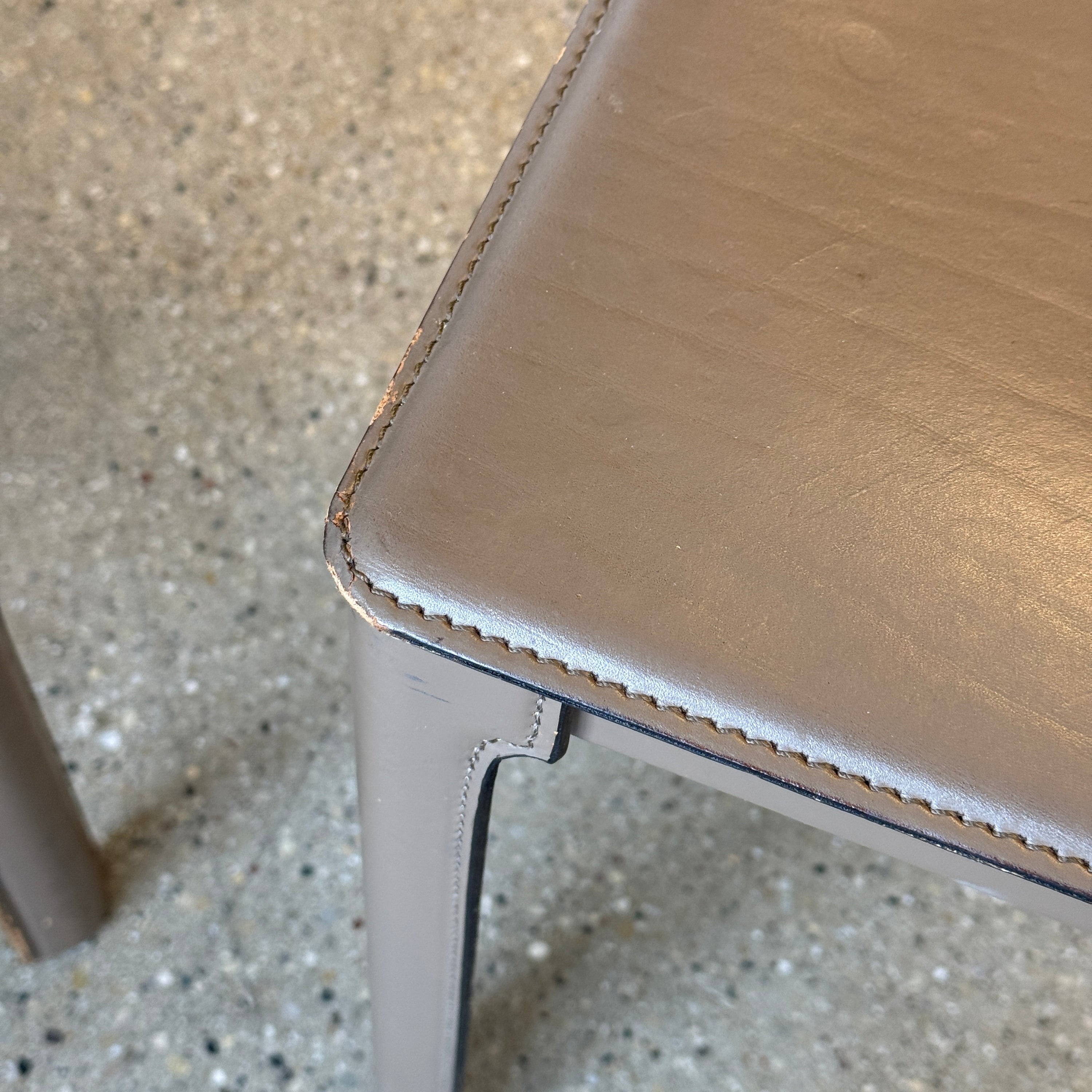 Italian Leather Dining Chairs by Matteo Grassi