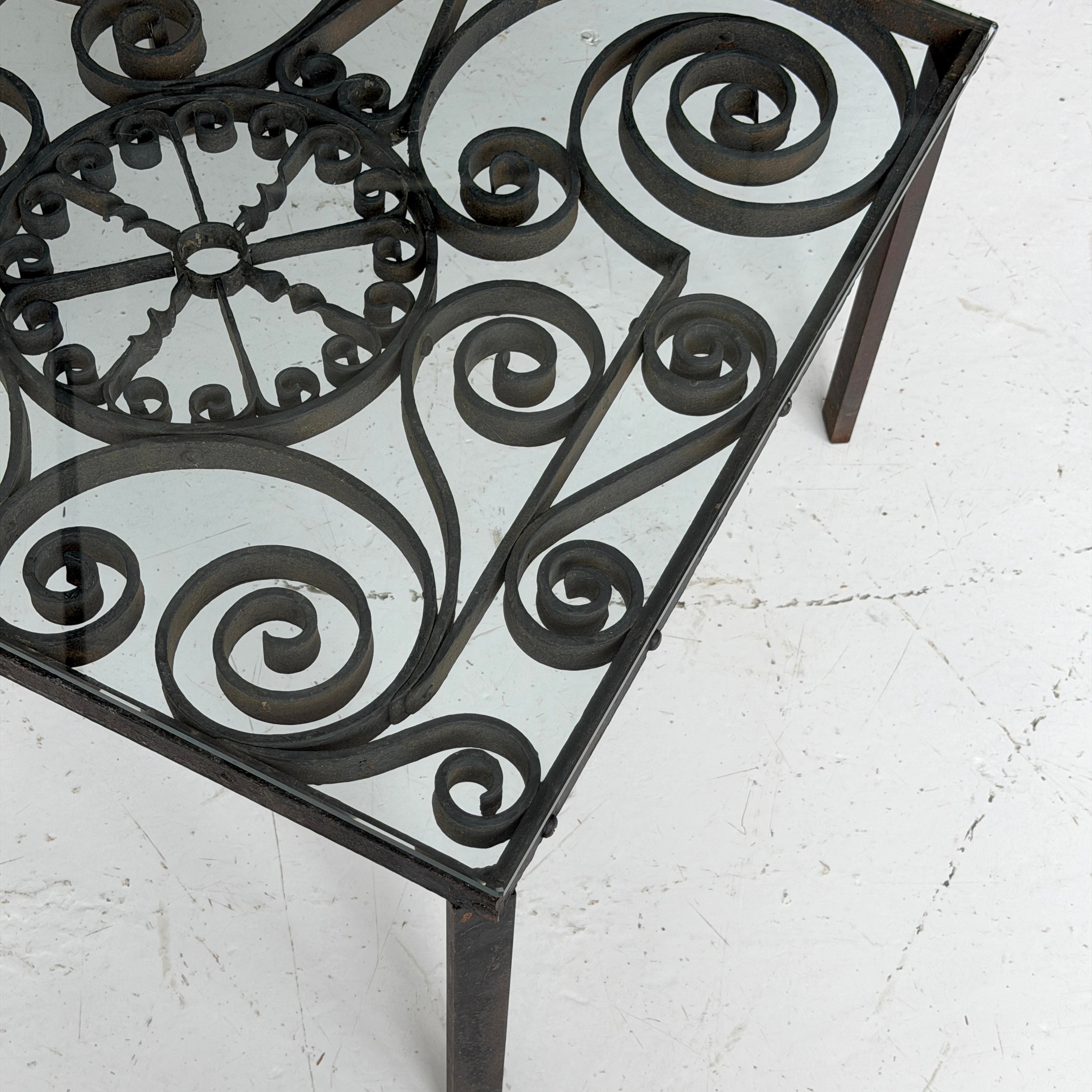 French Wrought Iron Forged Coffee Table