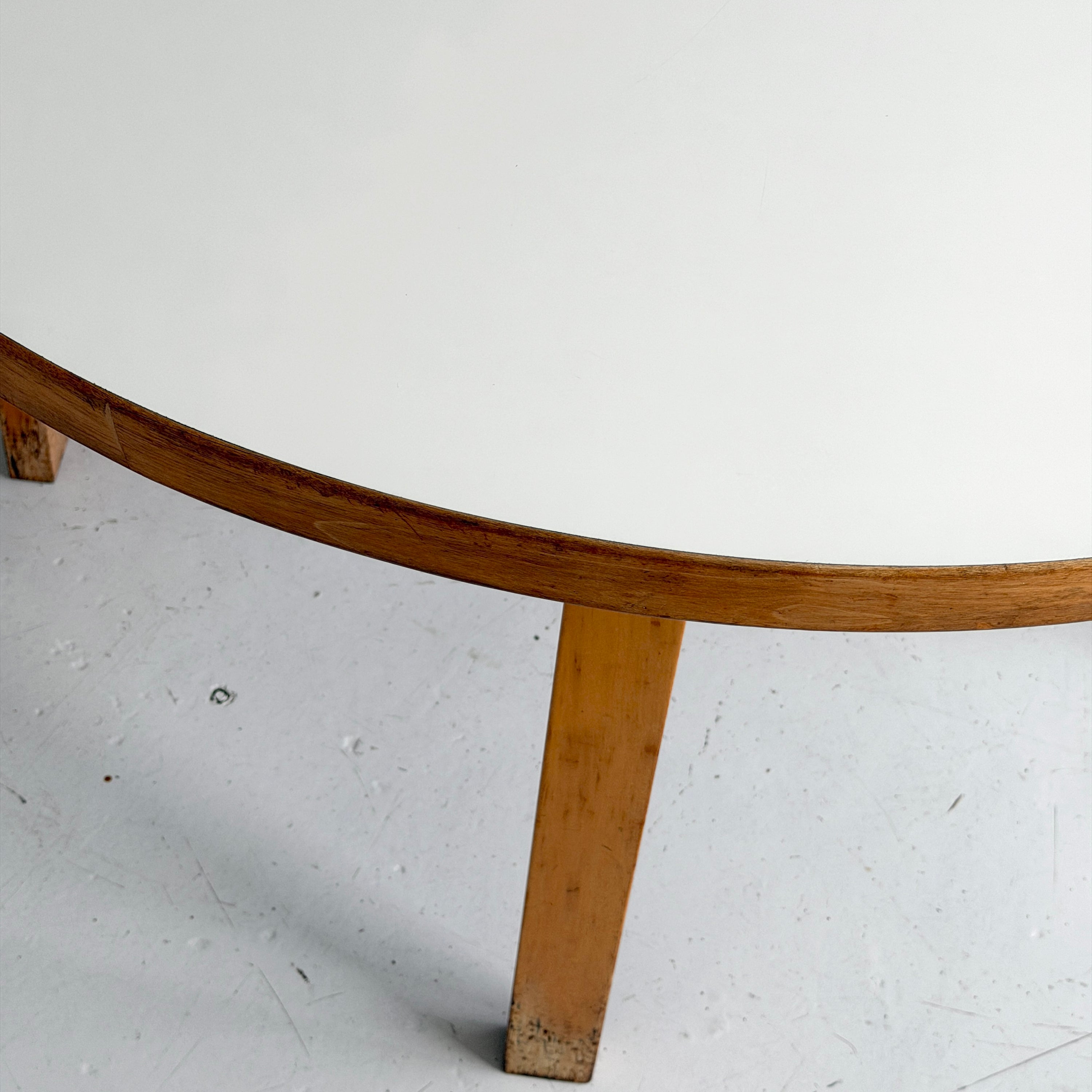 Model 91 White Dining Table by Alvar Aalto for Artek