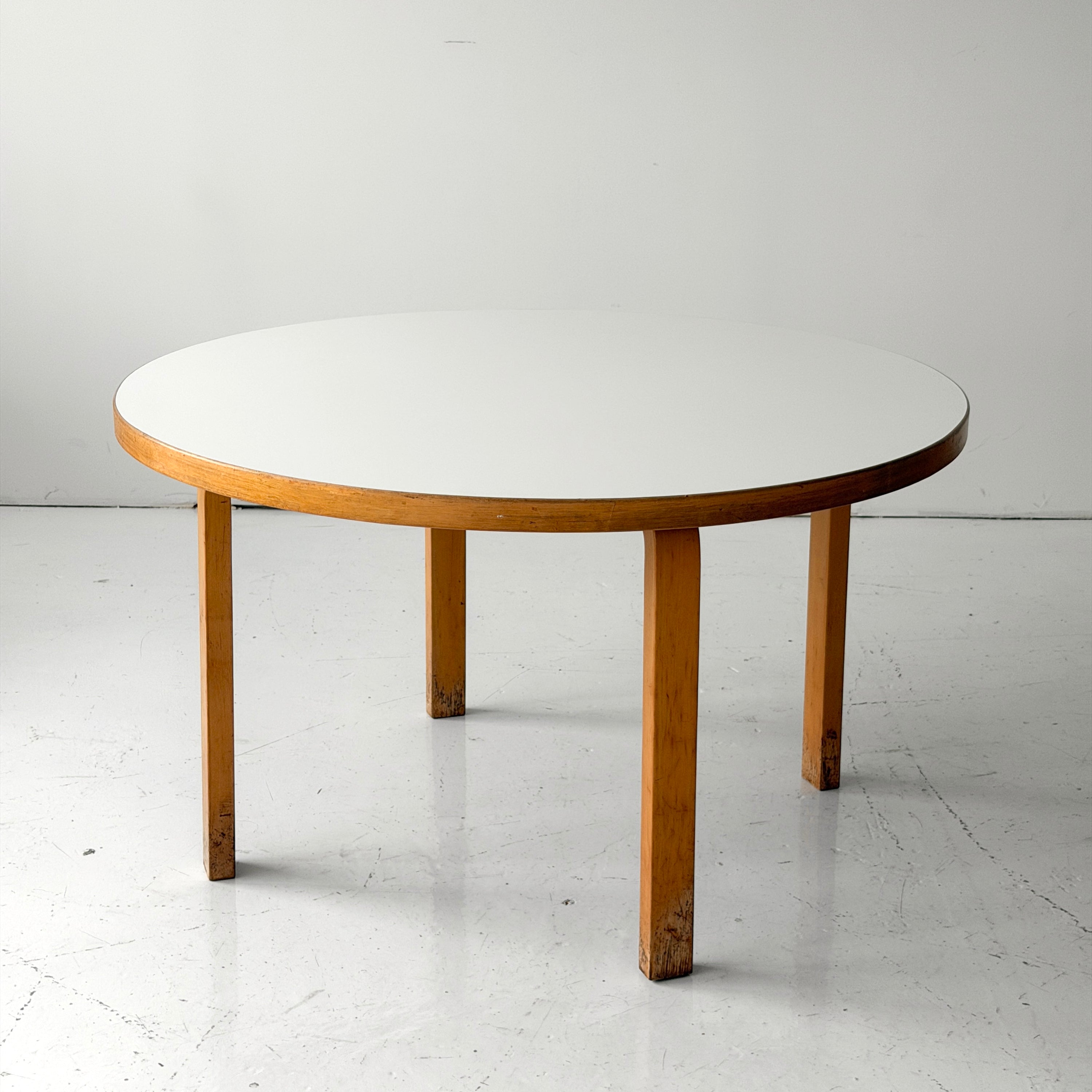 Model 91 White Dining Table by Alvar Aalto for Artek