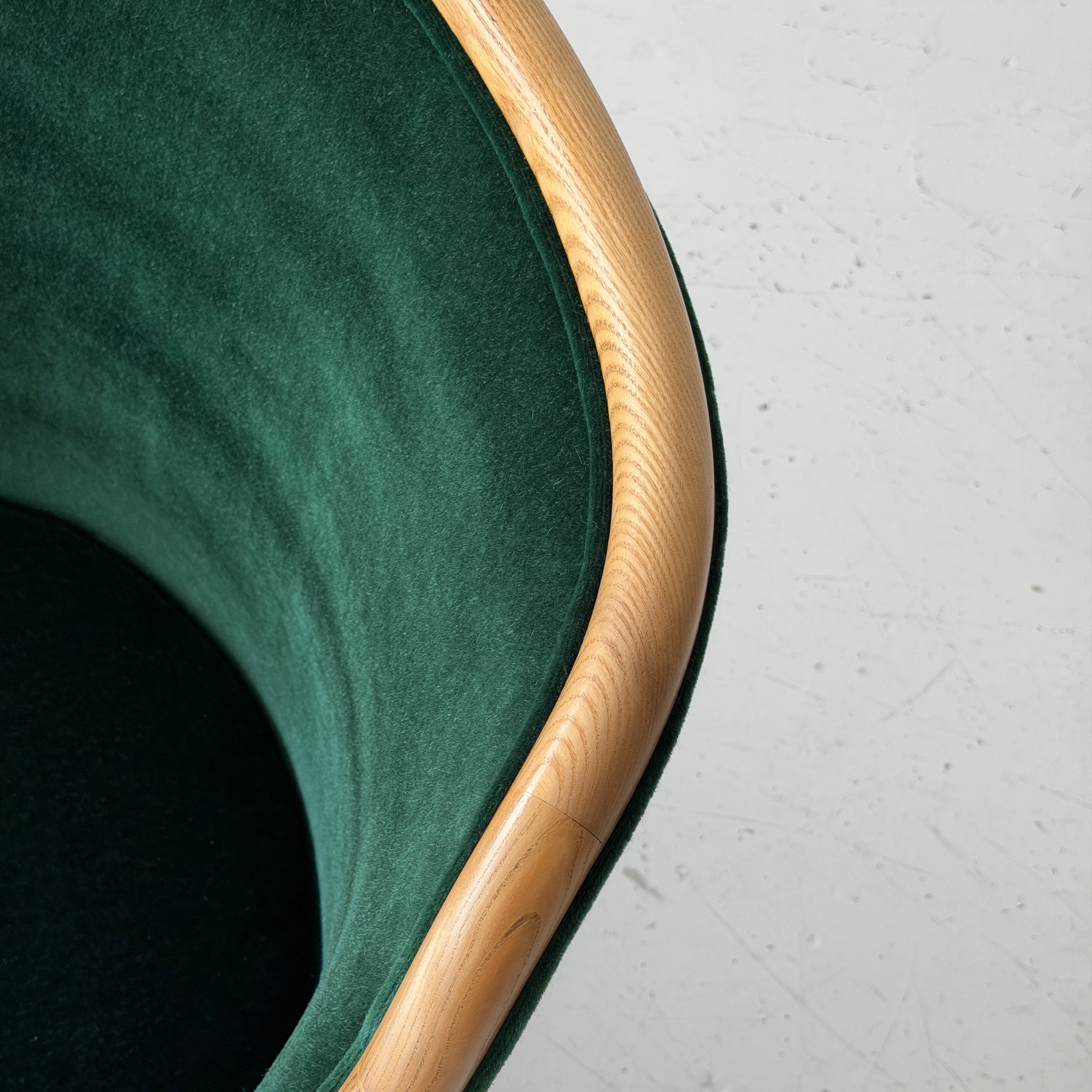 Mobius Swivel Desk Chair by Ward Bennett in Mohair
