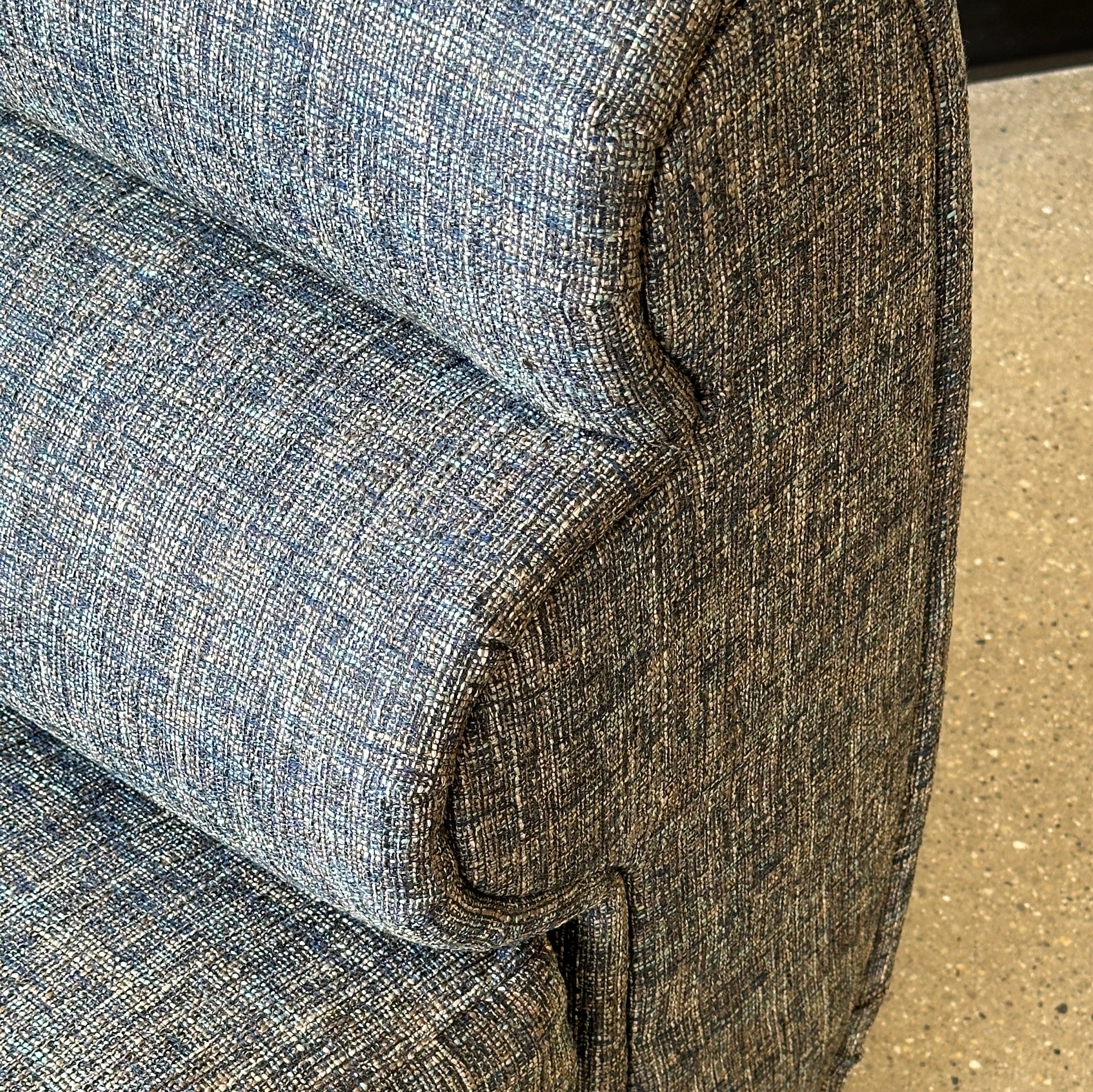 Postmodern Bullnose Chaise by Carson’s of High Point in Pierre Frey Wool