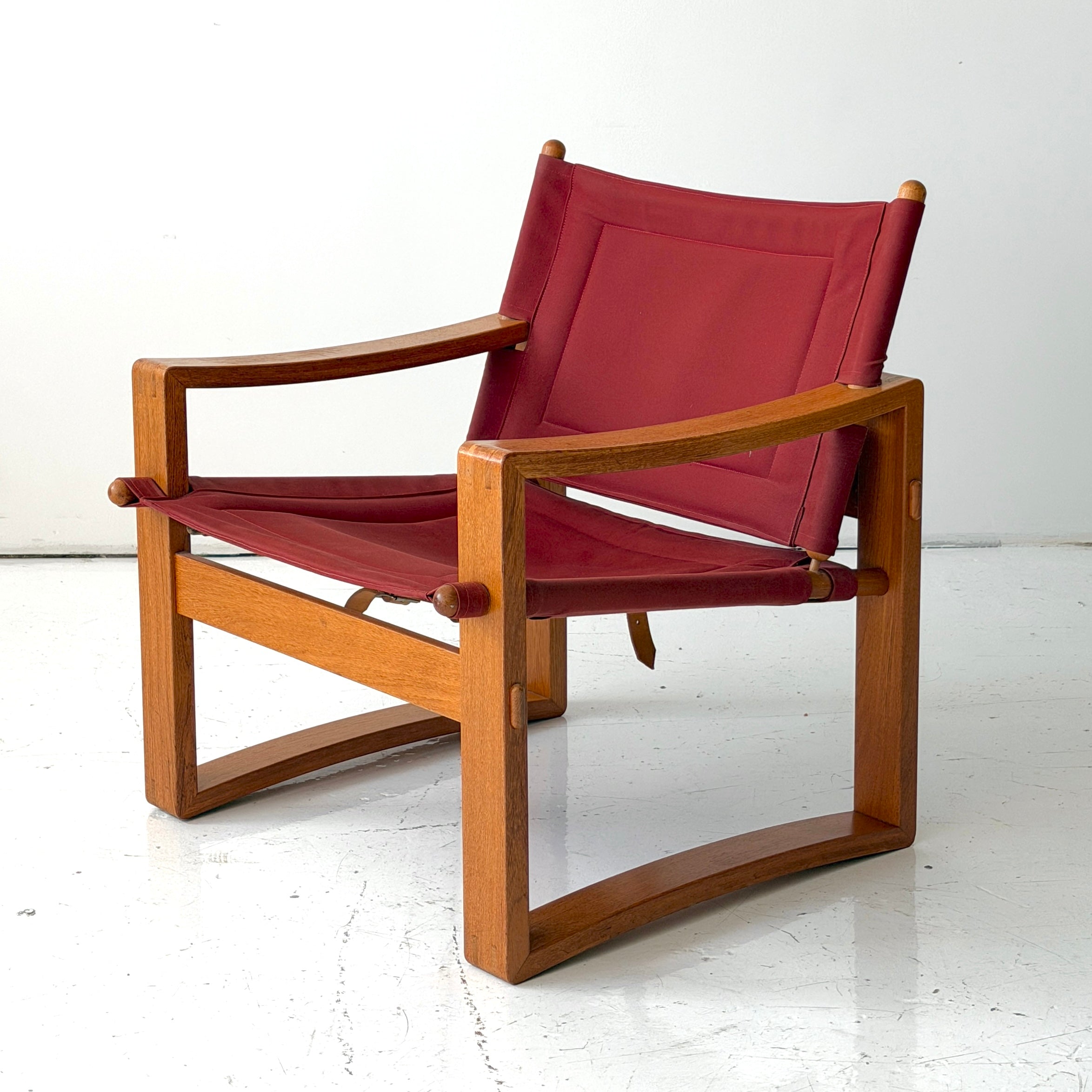 Red Safari Chair by Borge Jensen