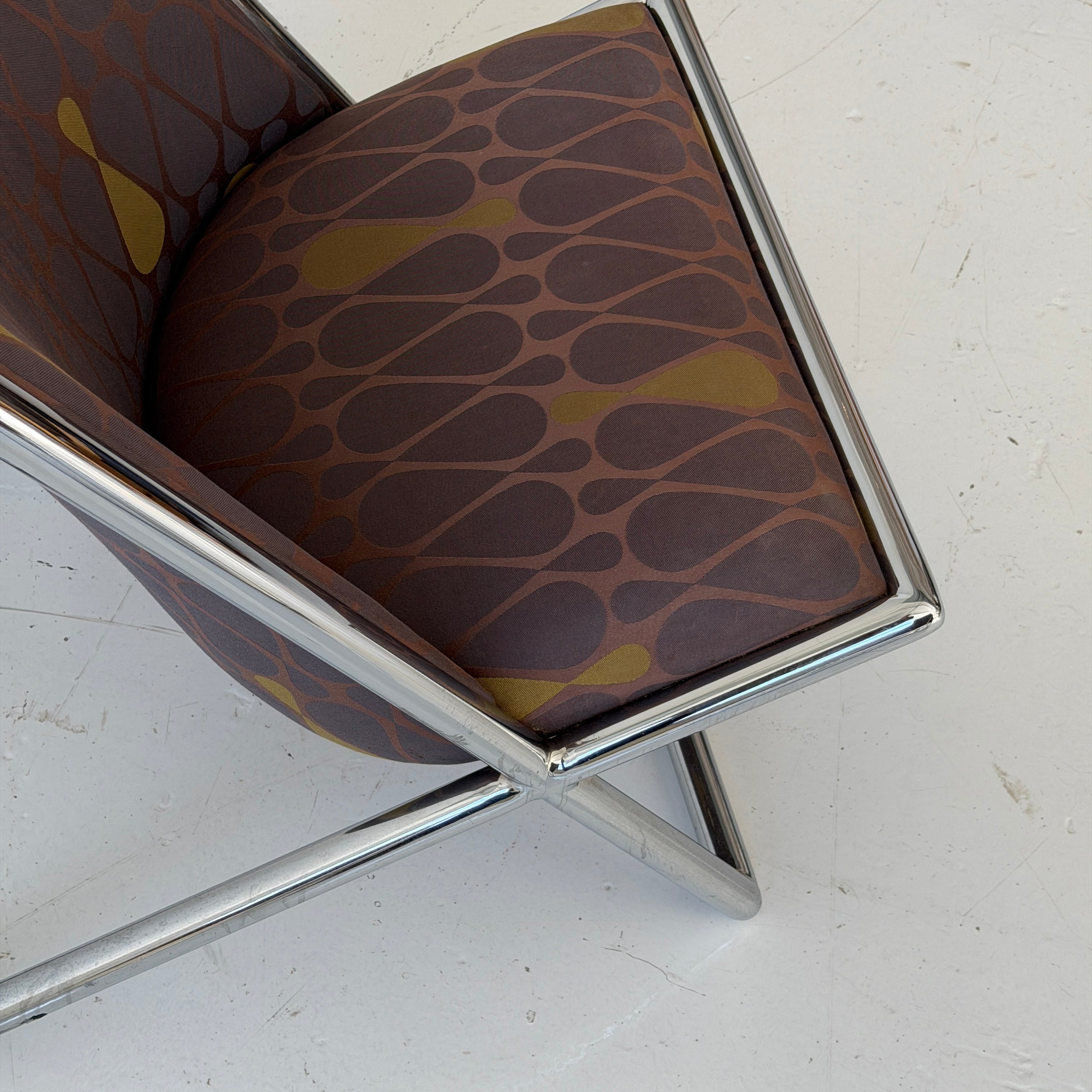 Metal Scissor Chairs by Ward Bennett for Brickell Associates