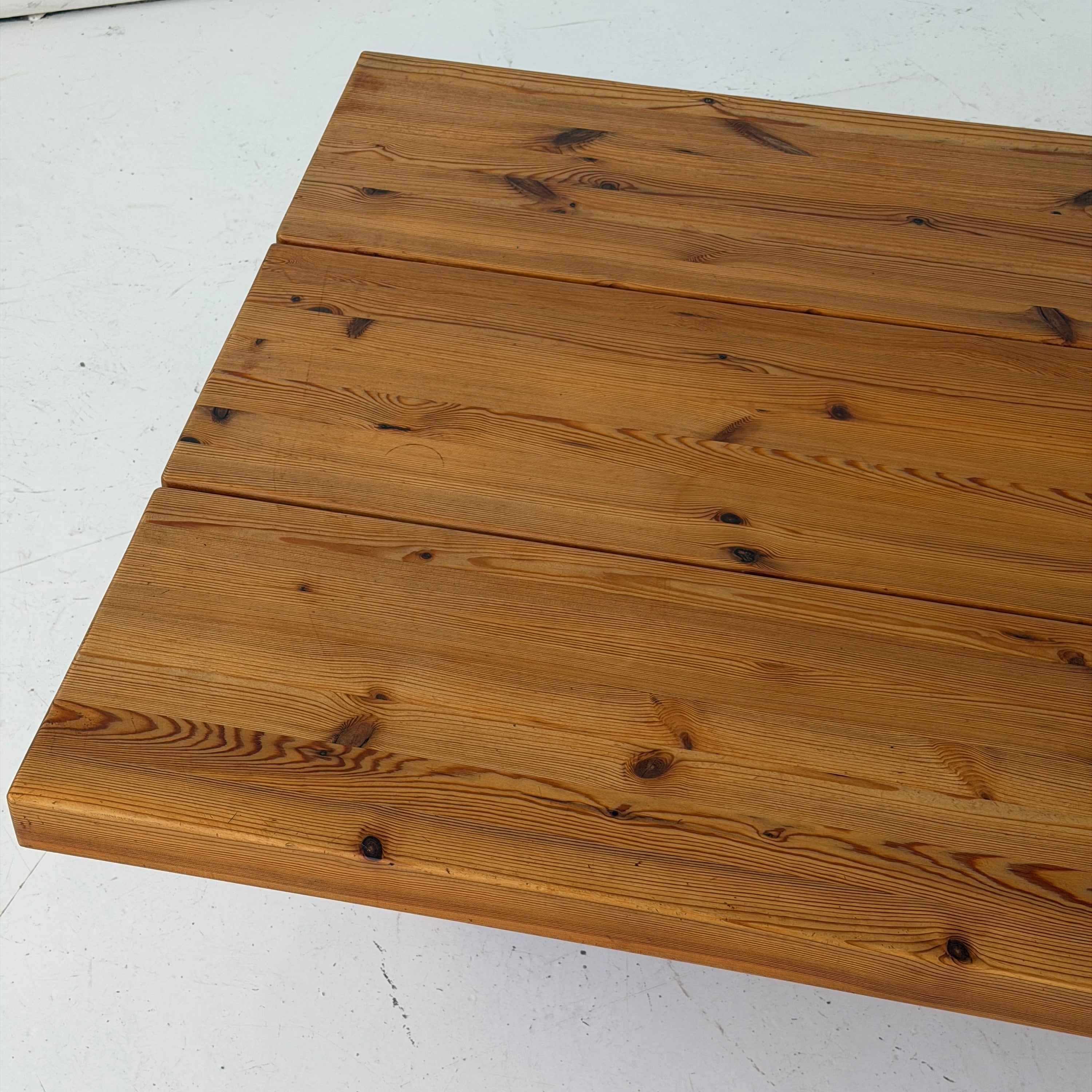 Swedish Chunky Pine Brutalist Coffee Table
