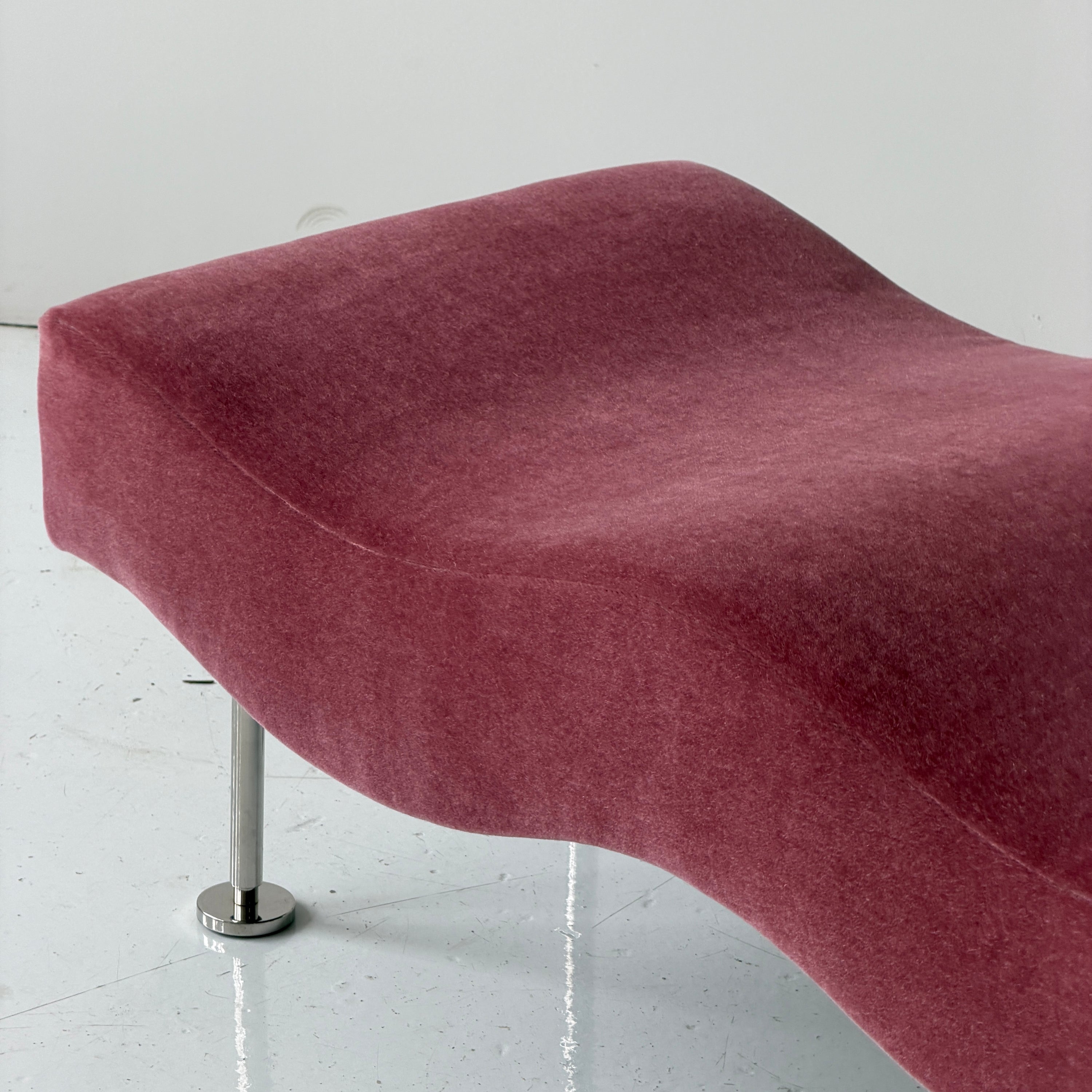 Undulatus Wave Bench by Stanley Jay Friedman for Brueton in Mohair