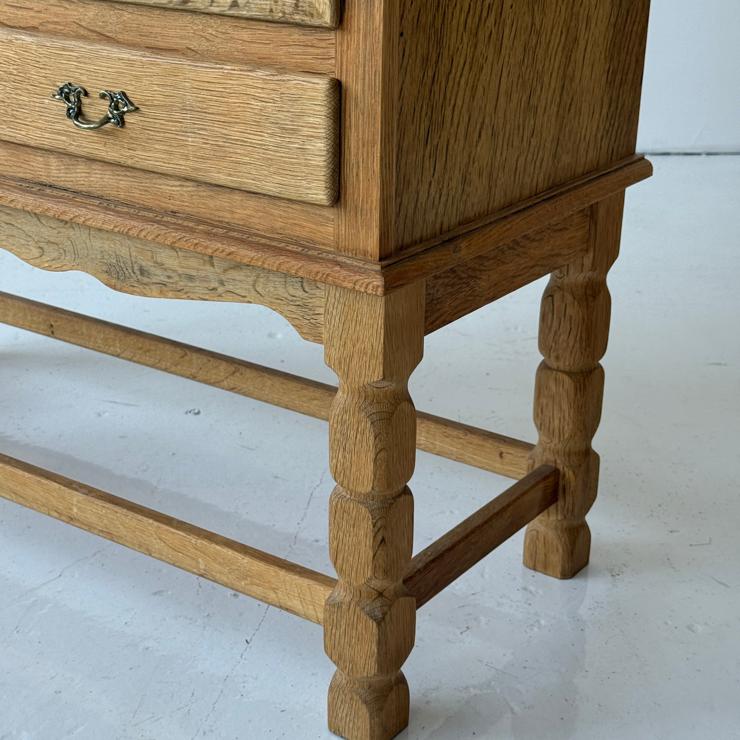 Kjaernulf Style Carved Oak Cabinet