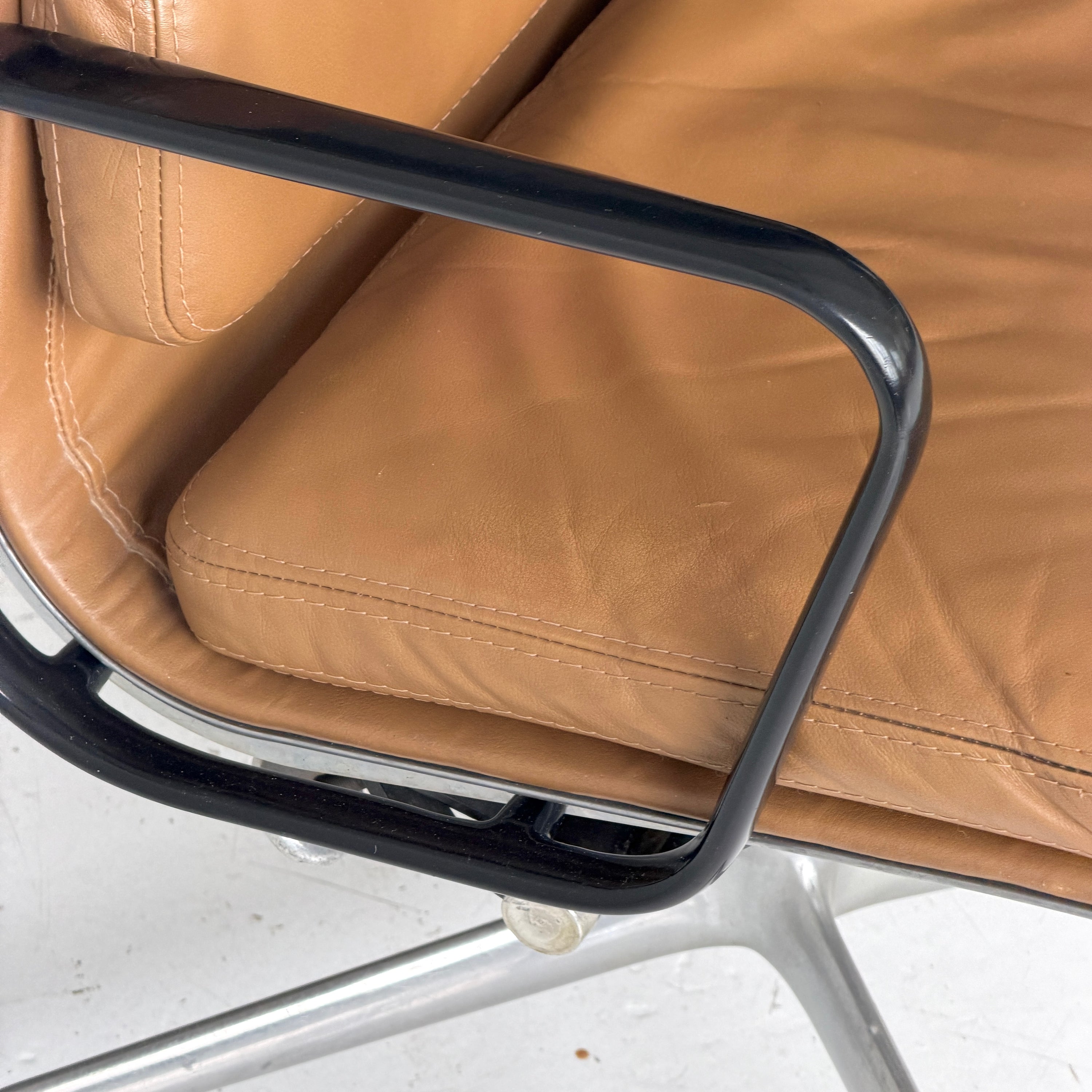 Soft Pad Desk Chair in Leather by Charles + Ray Eames for Herman Miller
