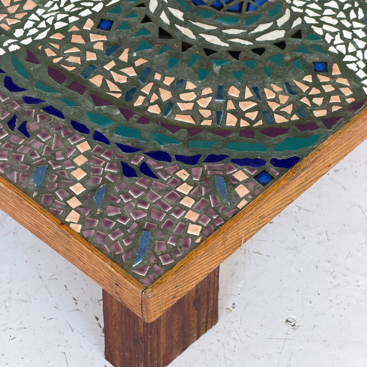 Belgian Mosaic + Wood Coffee Table