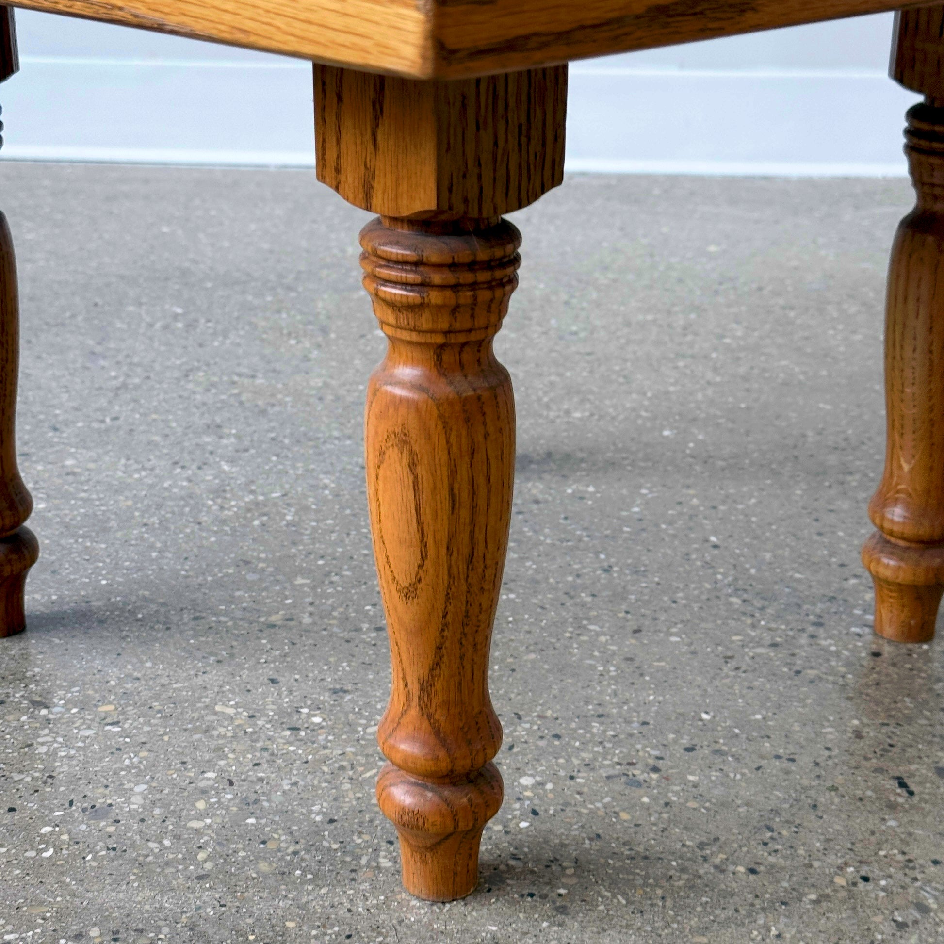 Green Marble Oak Side Table