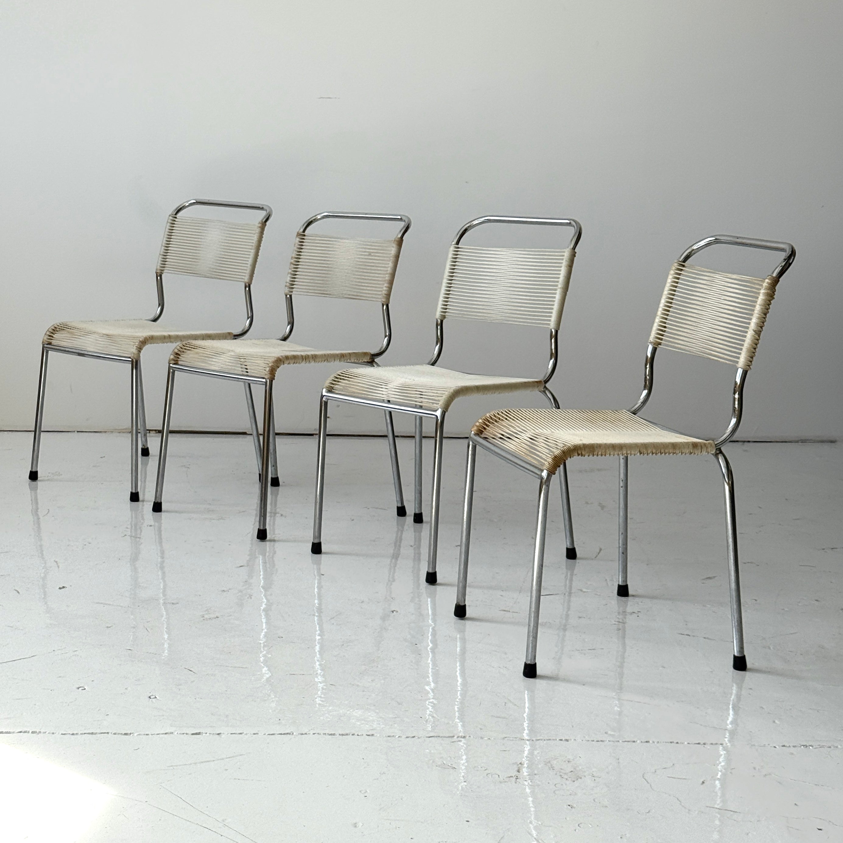 Model 130 Rope Dining Chairs by Andre Dupre for Knoll