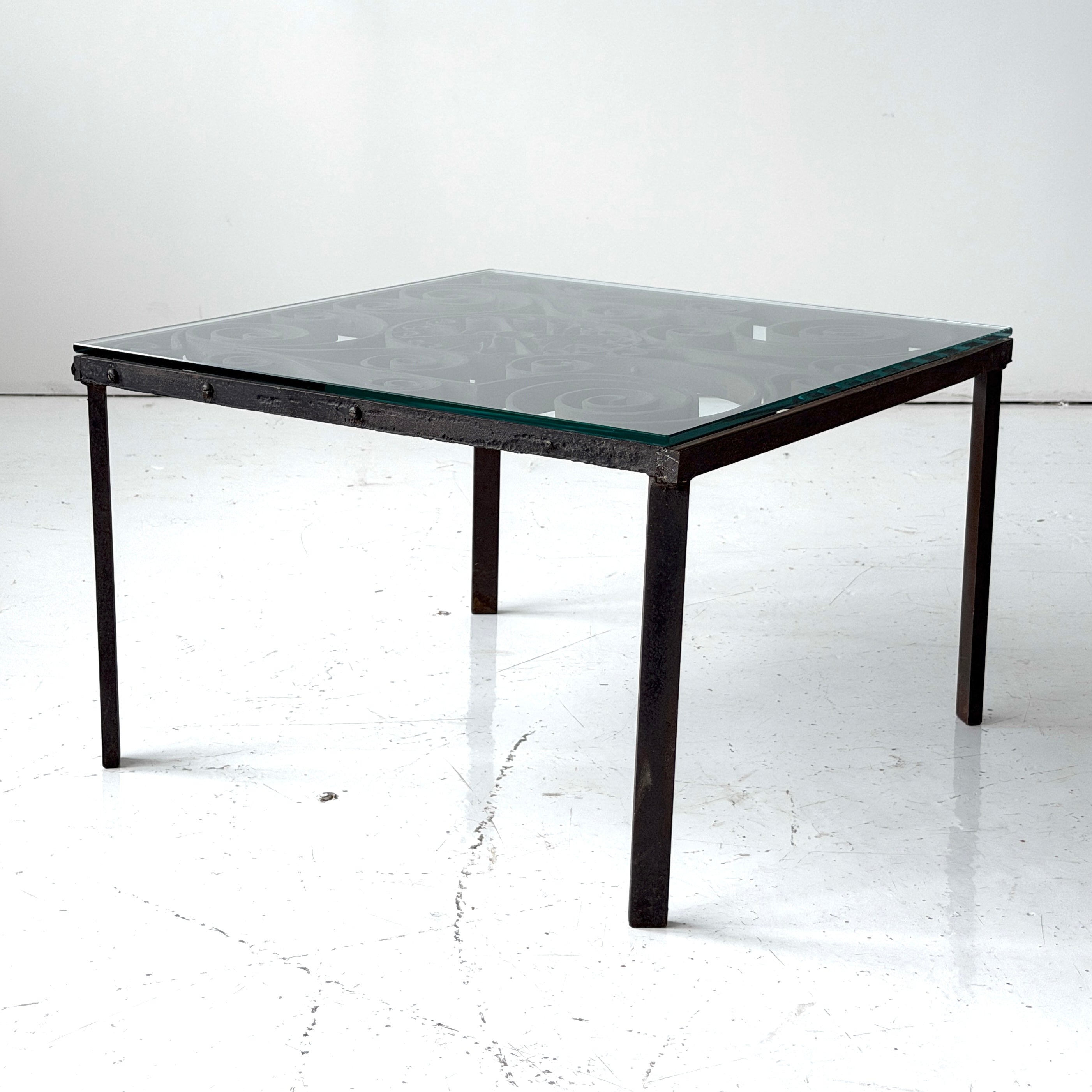 French Wrought Iron Forged Coffee Table