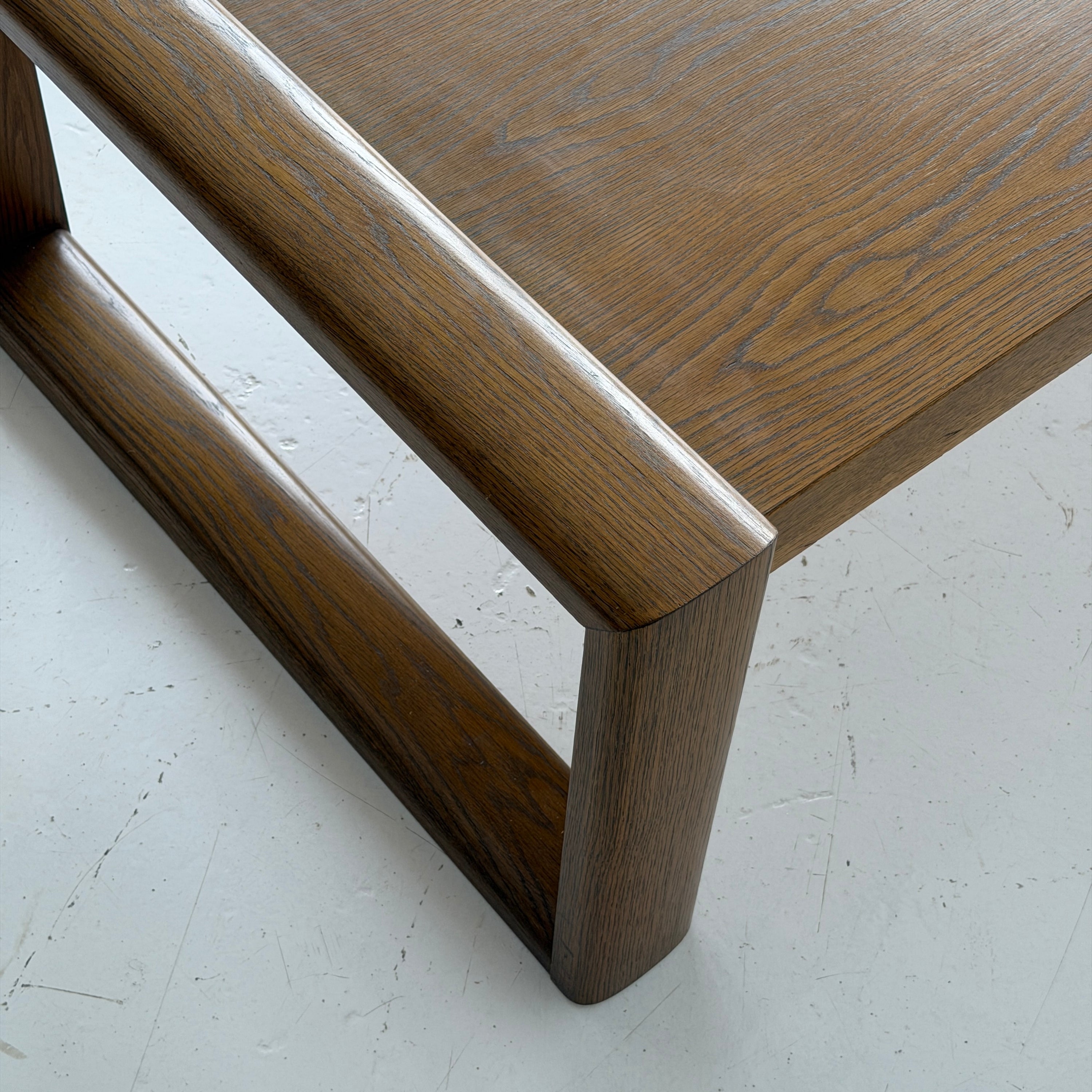 Monumental Oak Brutalist Coffee Table