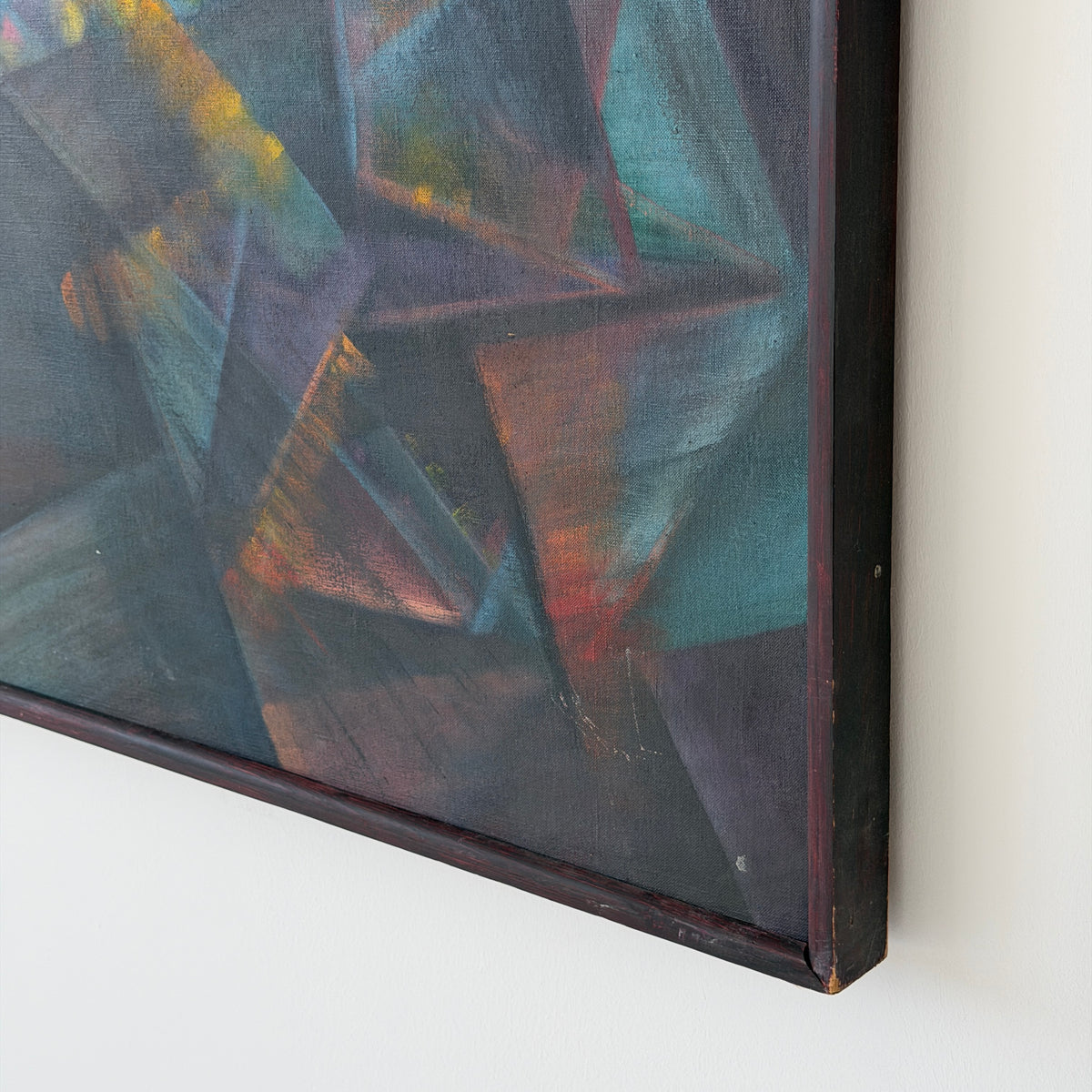 Abstract Oil Pastel on Canvas Painting