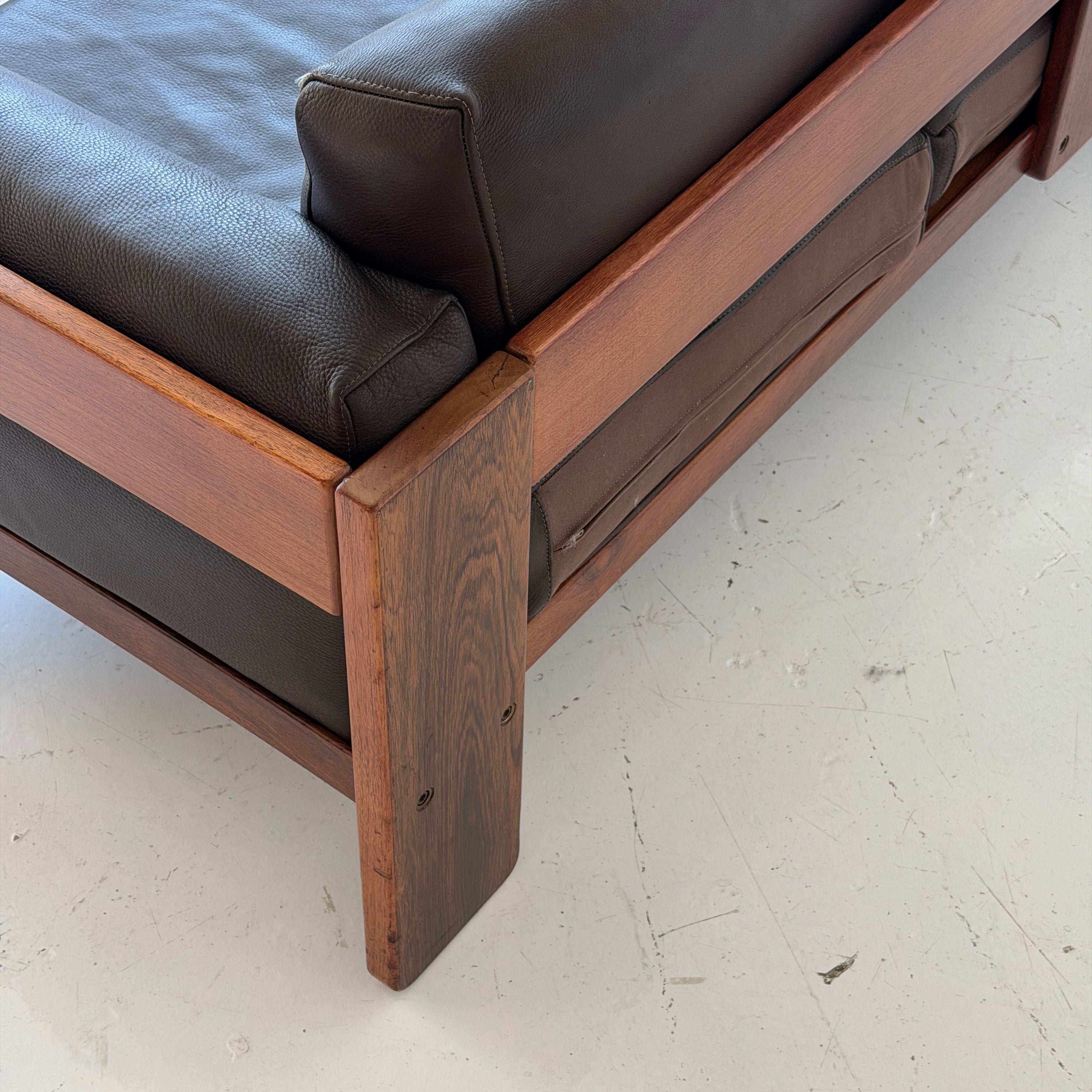 Rosewood Bastiano Sofa by Afra + Tobia Scarpa for Gavina