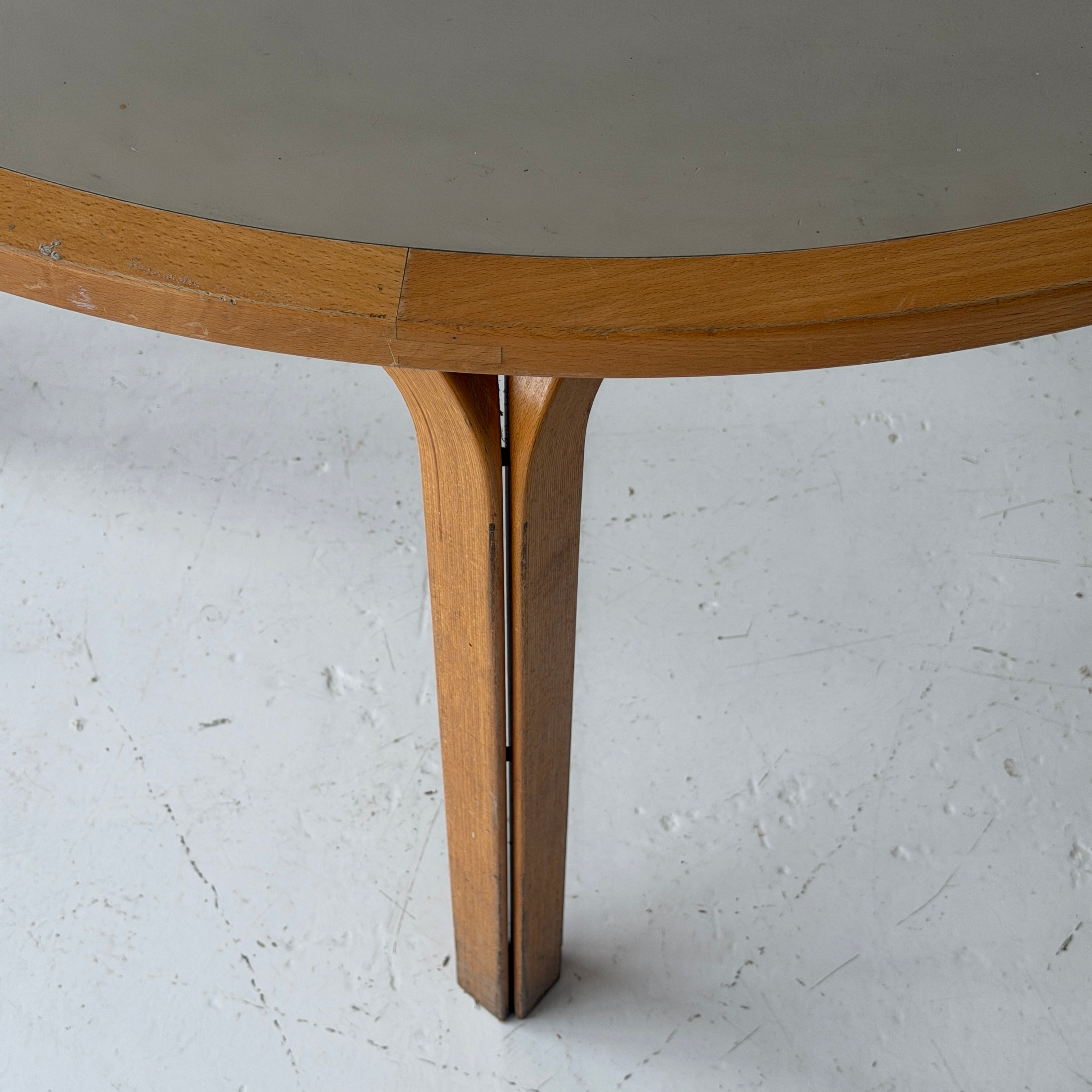 Half Moon Birch Table/Desk by Rud Thygesen and Johnny Sørensen for Magnus Olesen