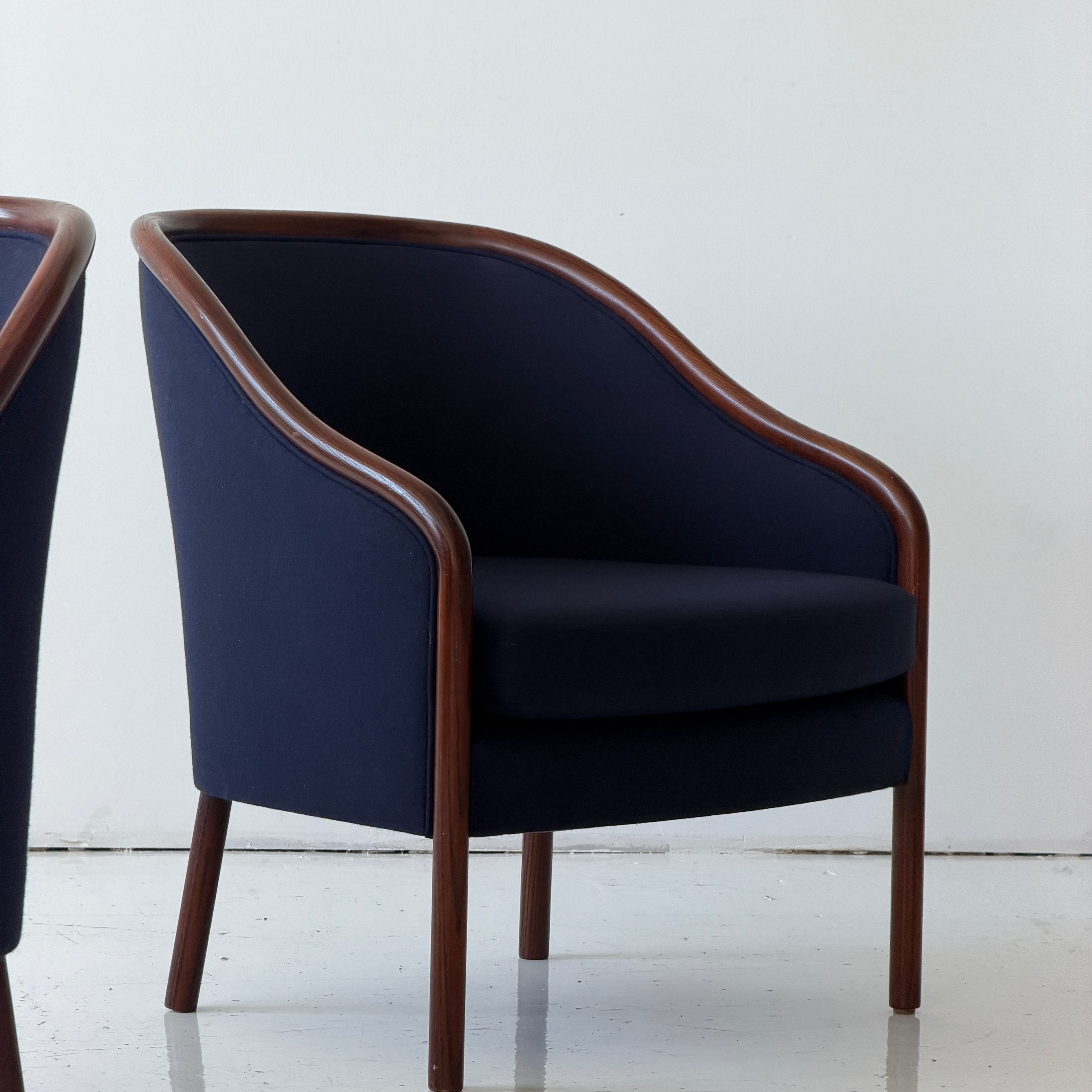 Bentwood Lounge Chairs by Ward Bennett for Brickell Associates