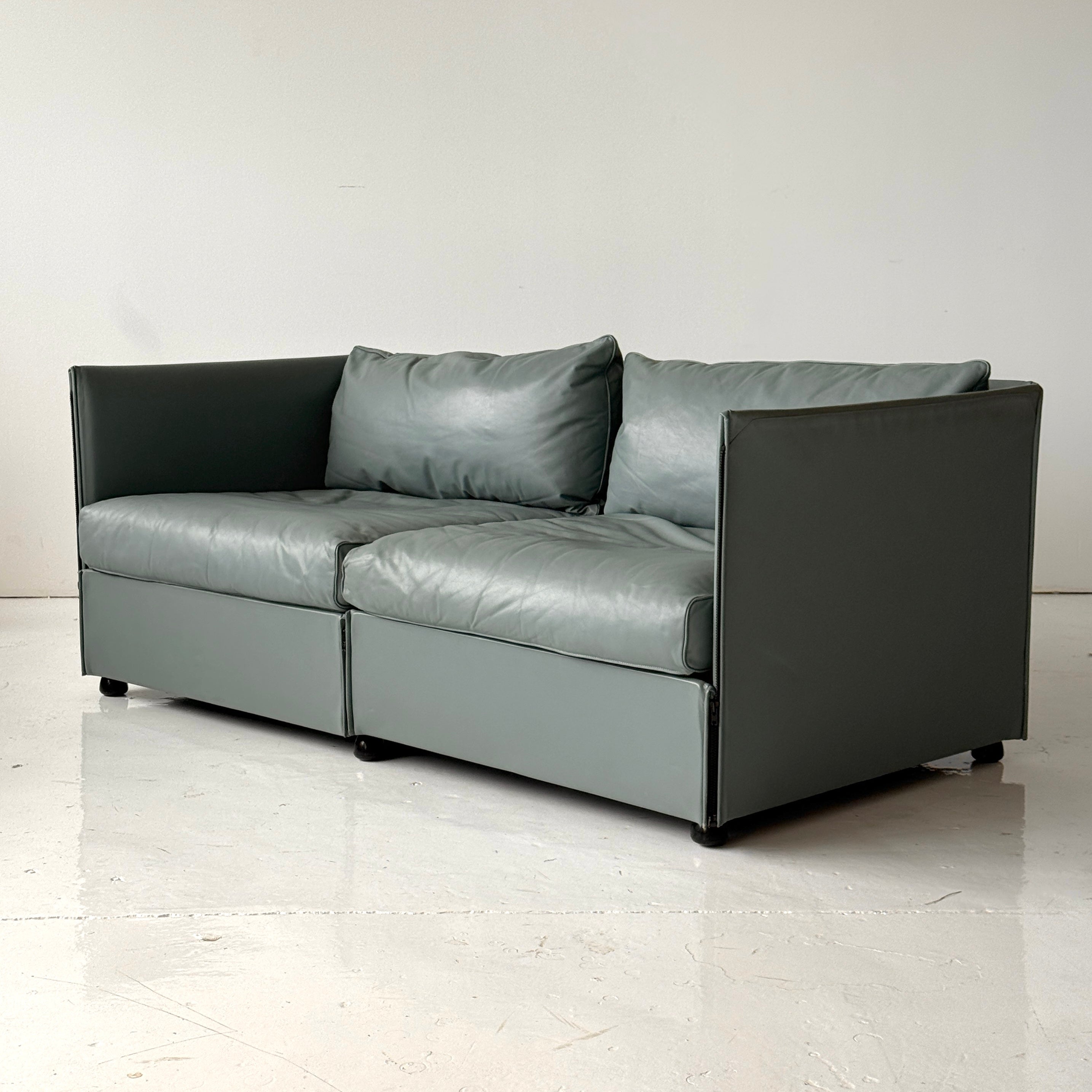 Landeau Leather Sofa by Mario Bellini for Cassina